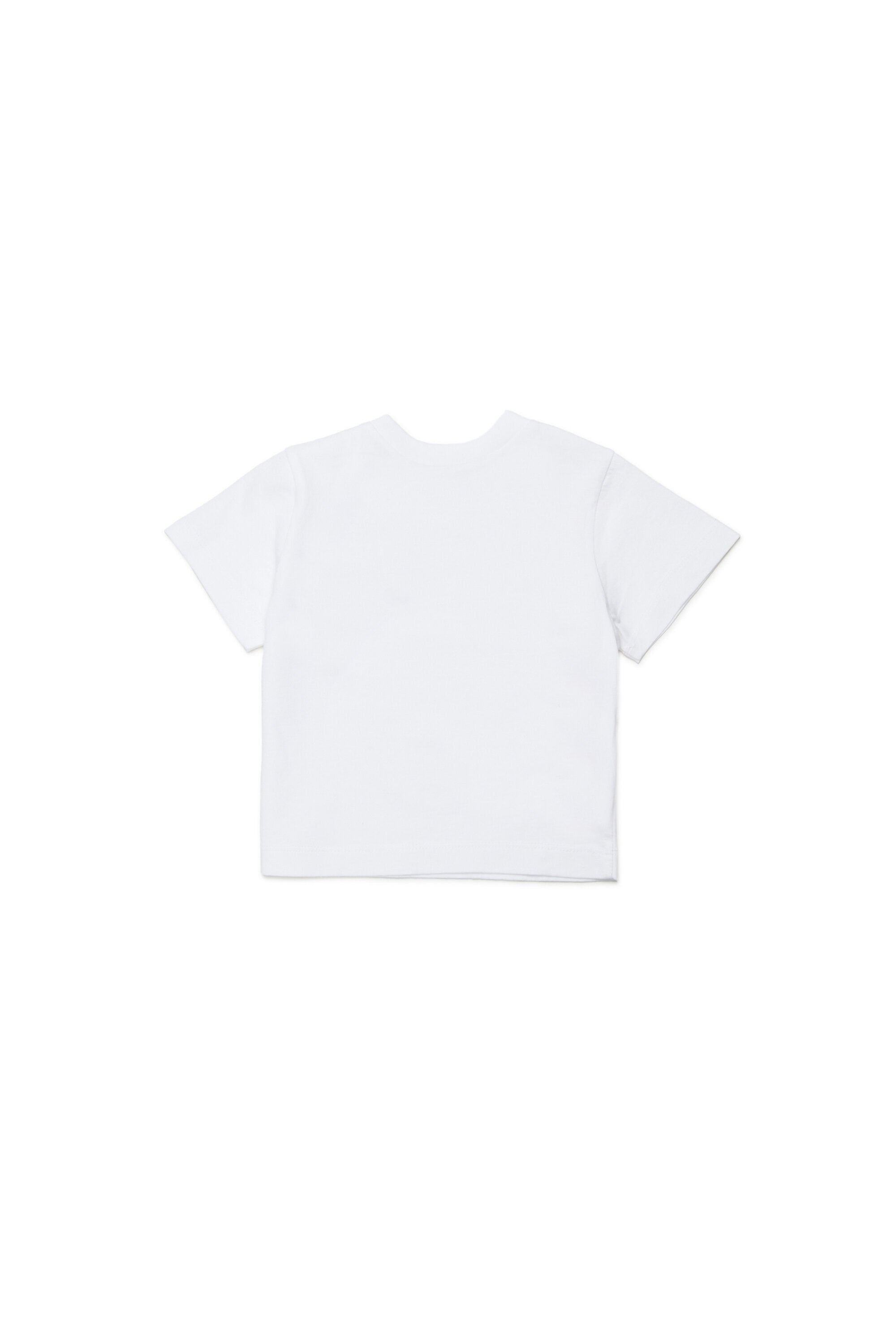 Camiseta con logotipo y bordado floral