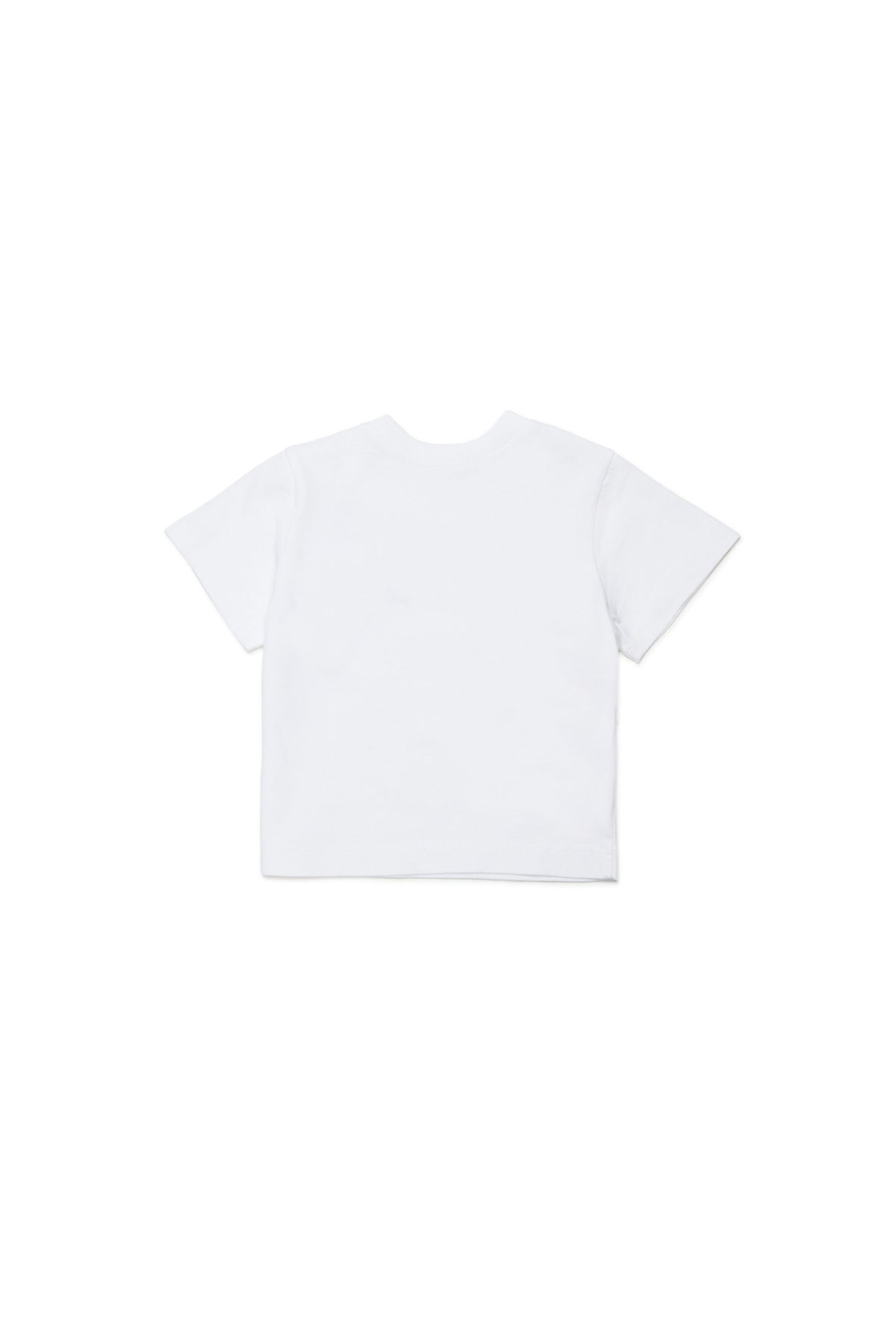 Camiseta con logotipo y bordado floral