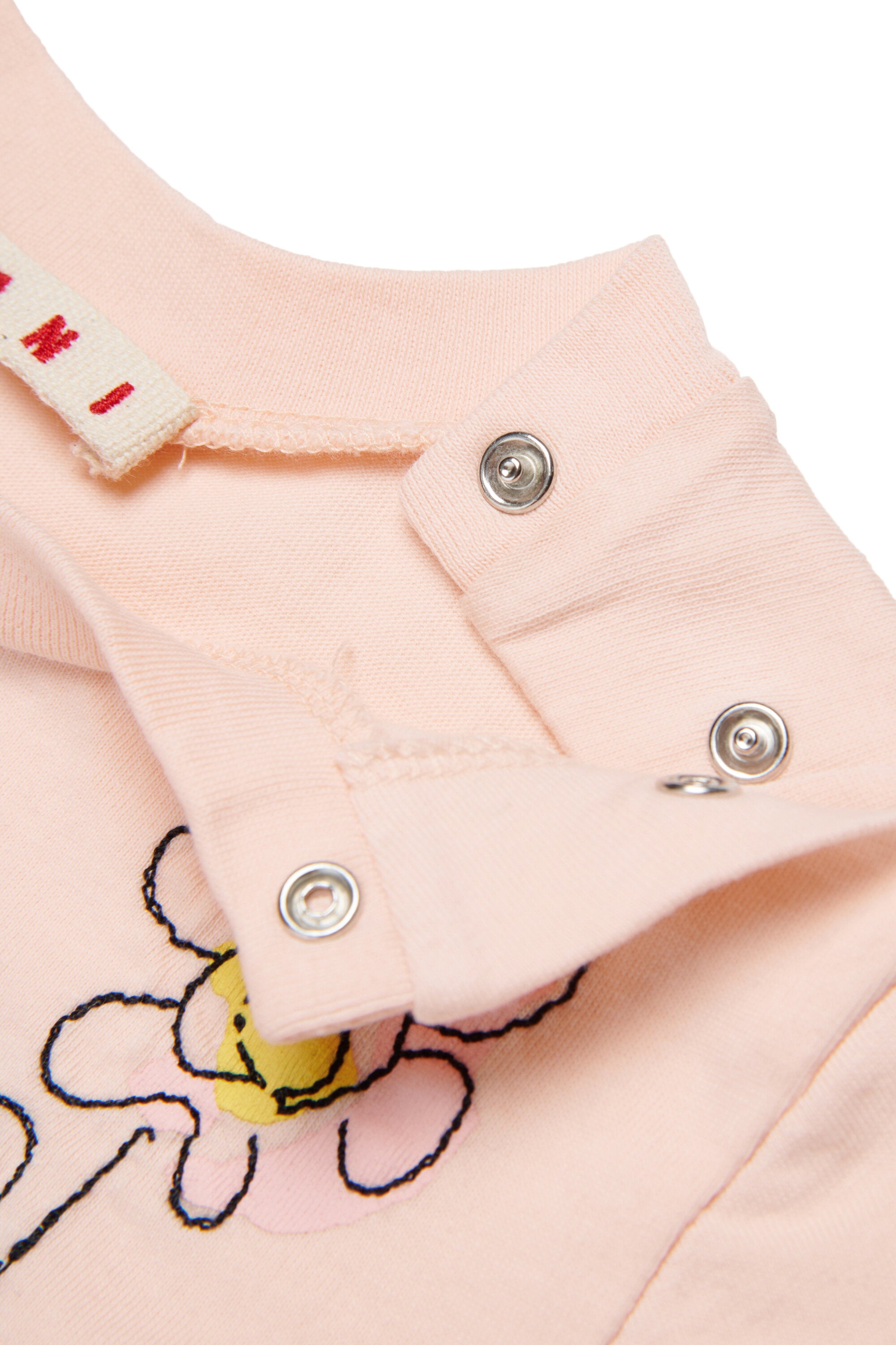 T-shirt with logo and floral embroidery