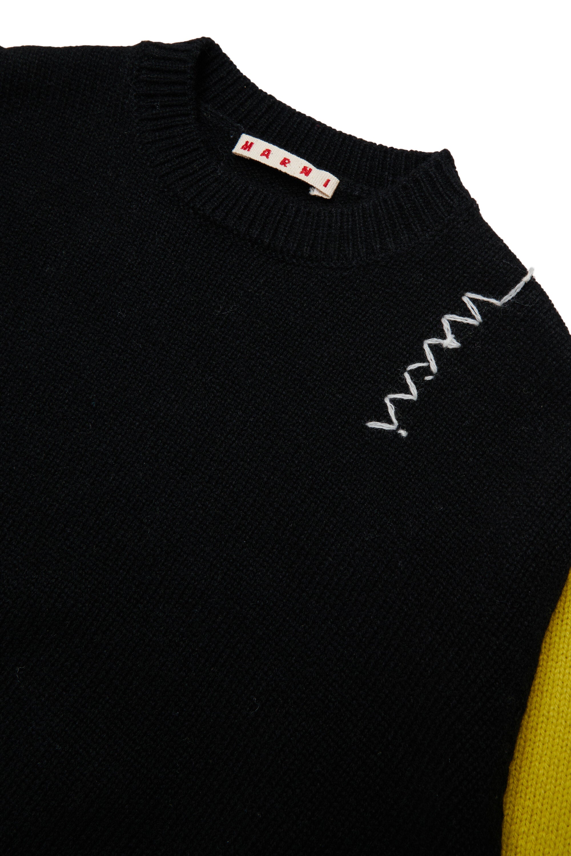 Jersey de mezcla de lana con bloques de color