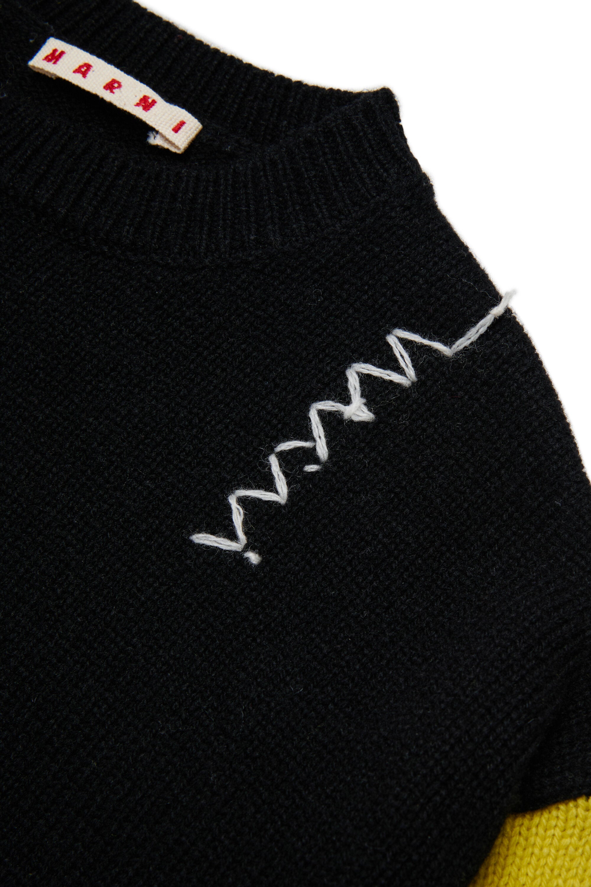 Colorblock wool blend pullover