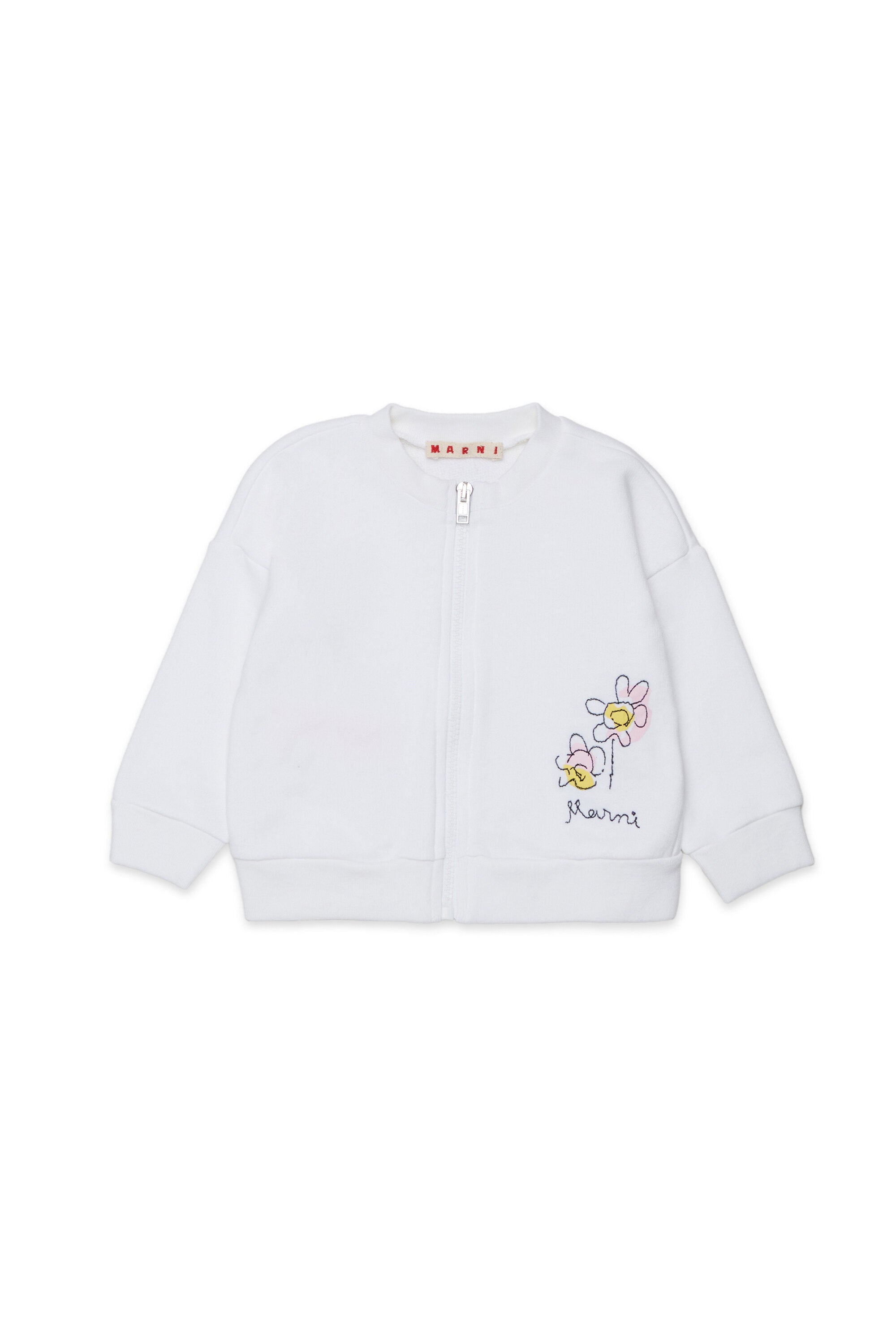 Sudadera con cremallera completa y logo