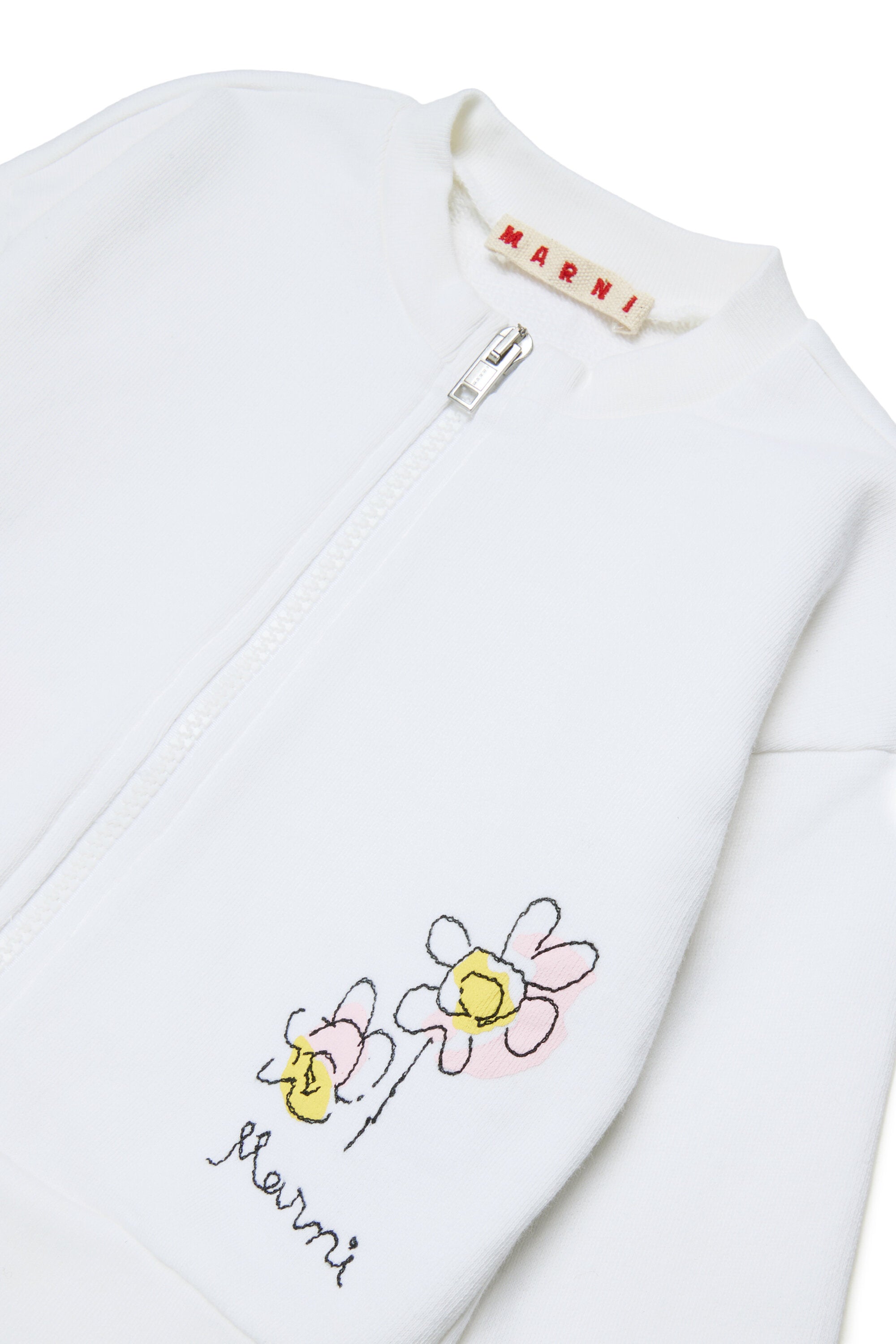 Sudadera con cremallera completa y logo