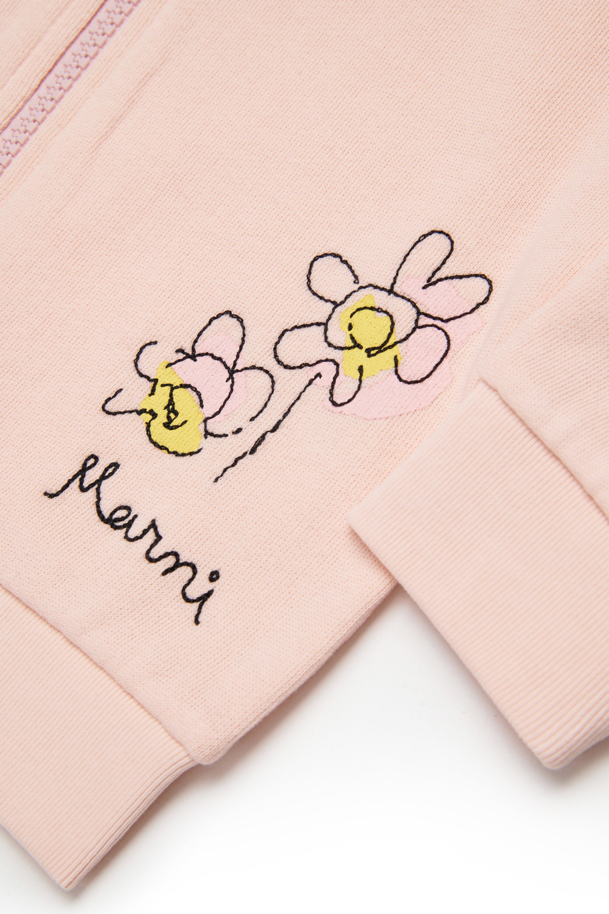 Sudadera con cremallera completa y logo