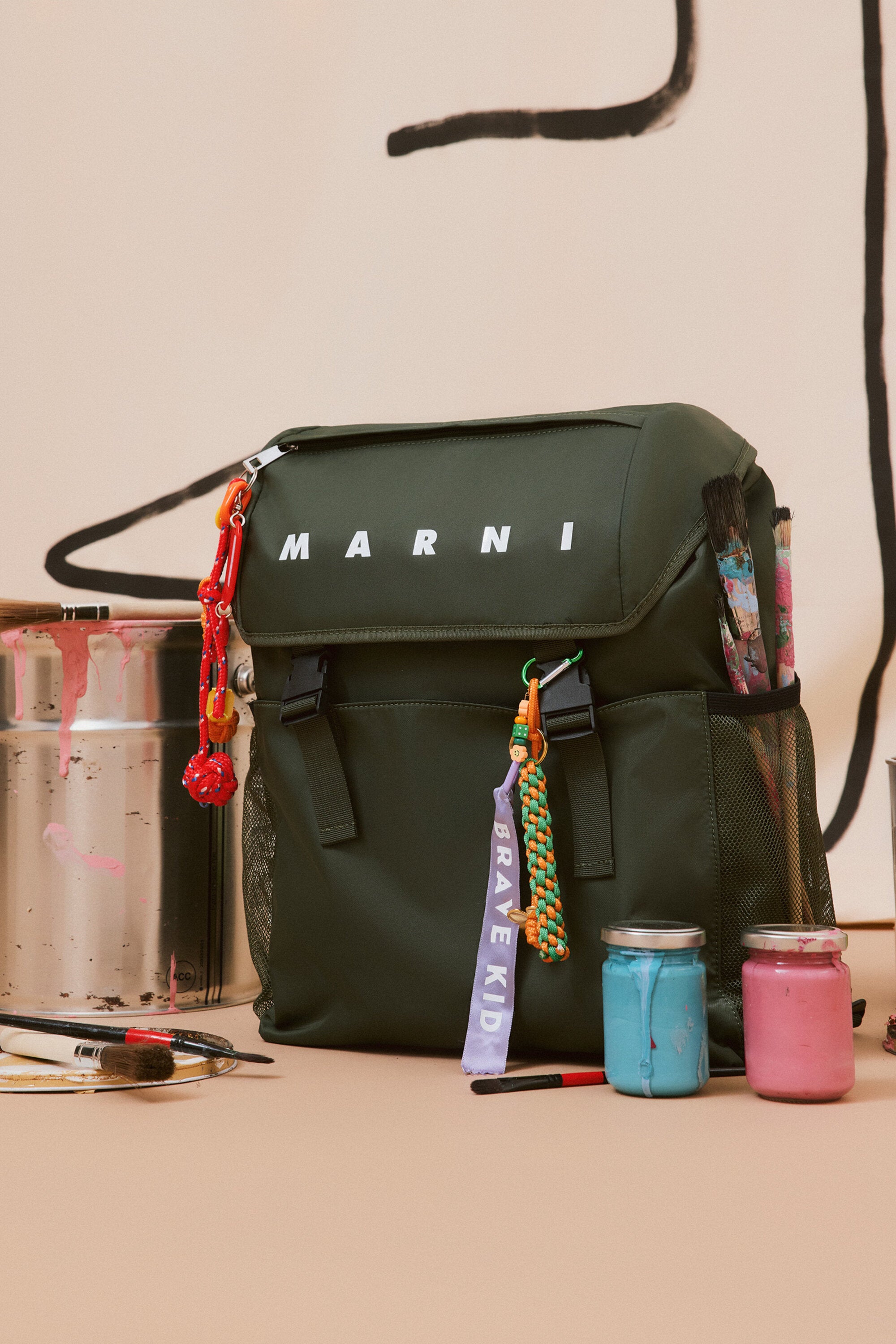 MARNI リュック Black Cityscape backpack | Marni