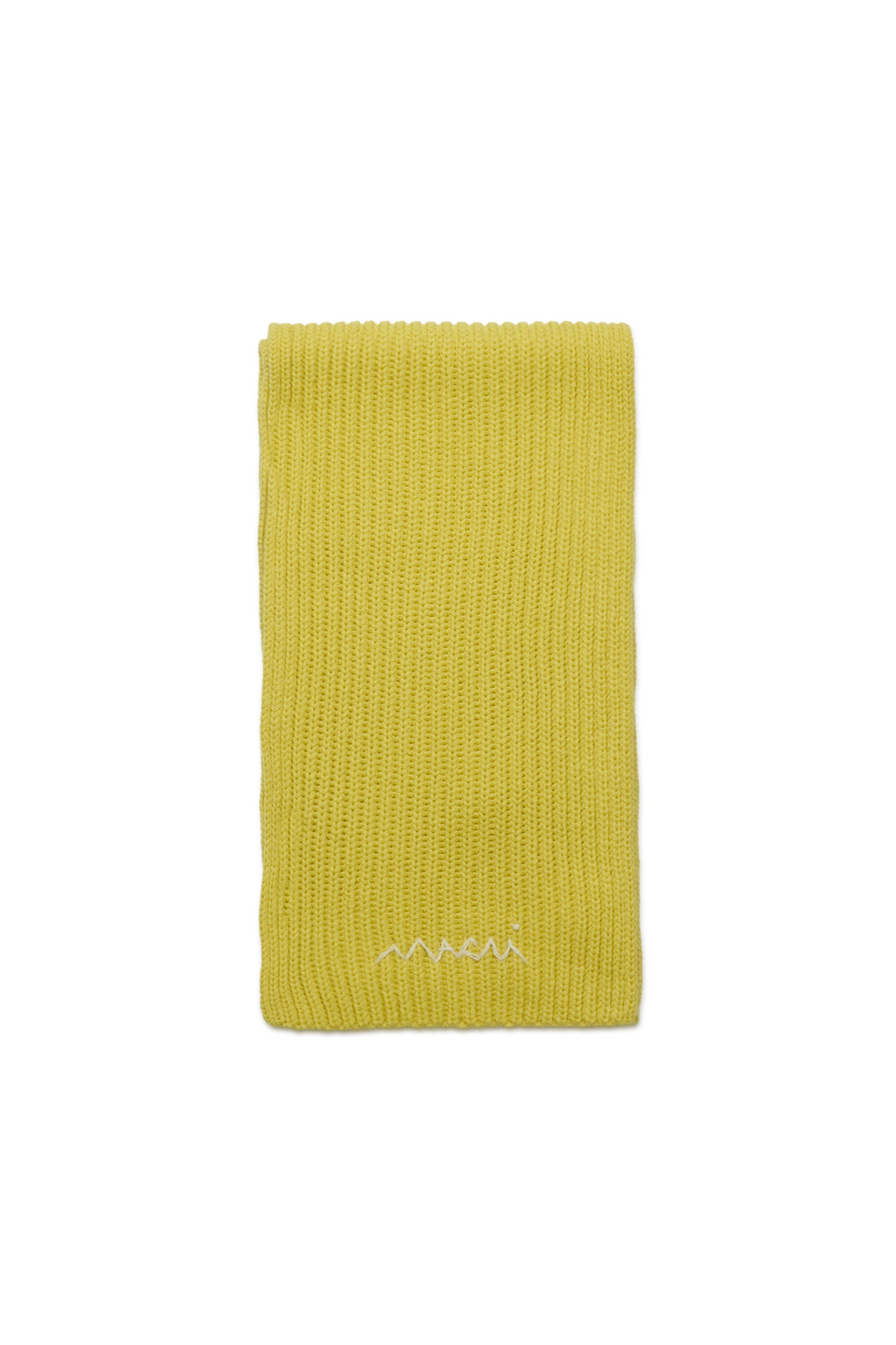 Bufanda de punto de lana con logotipo