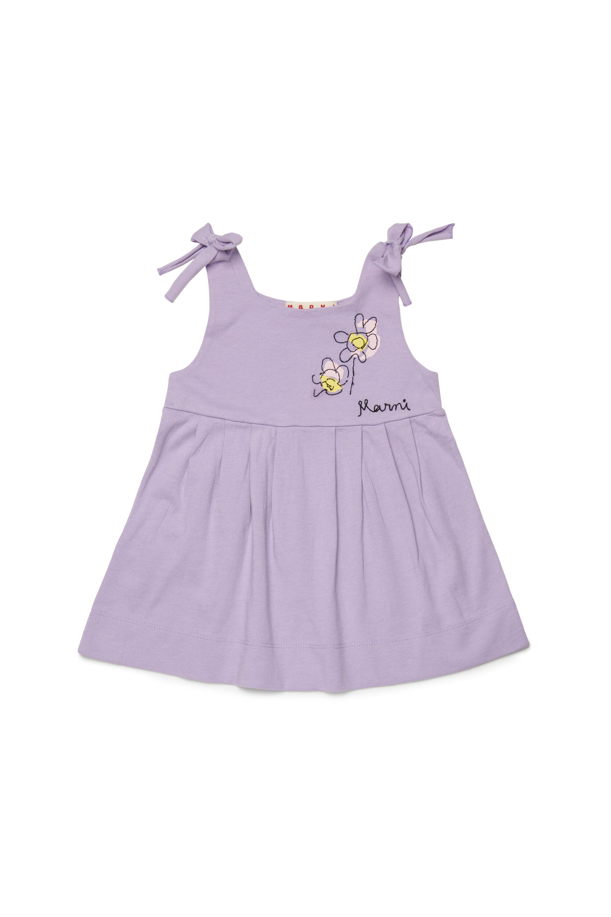 Vestido con flores bordadas y lazos