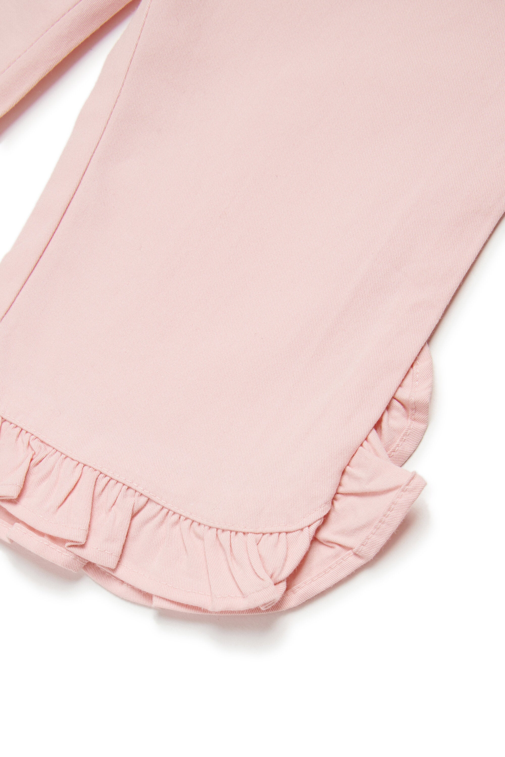 Trousers with ruffle detail