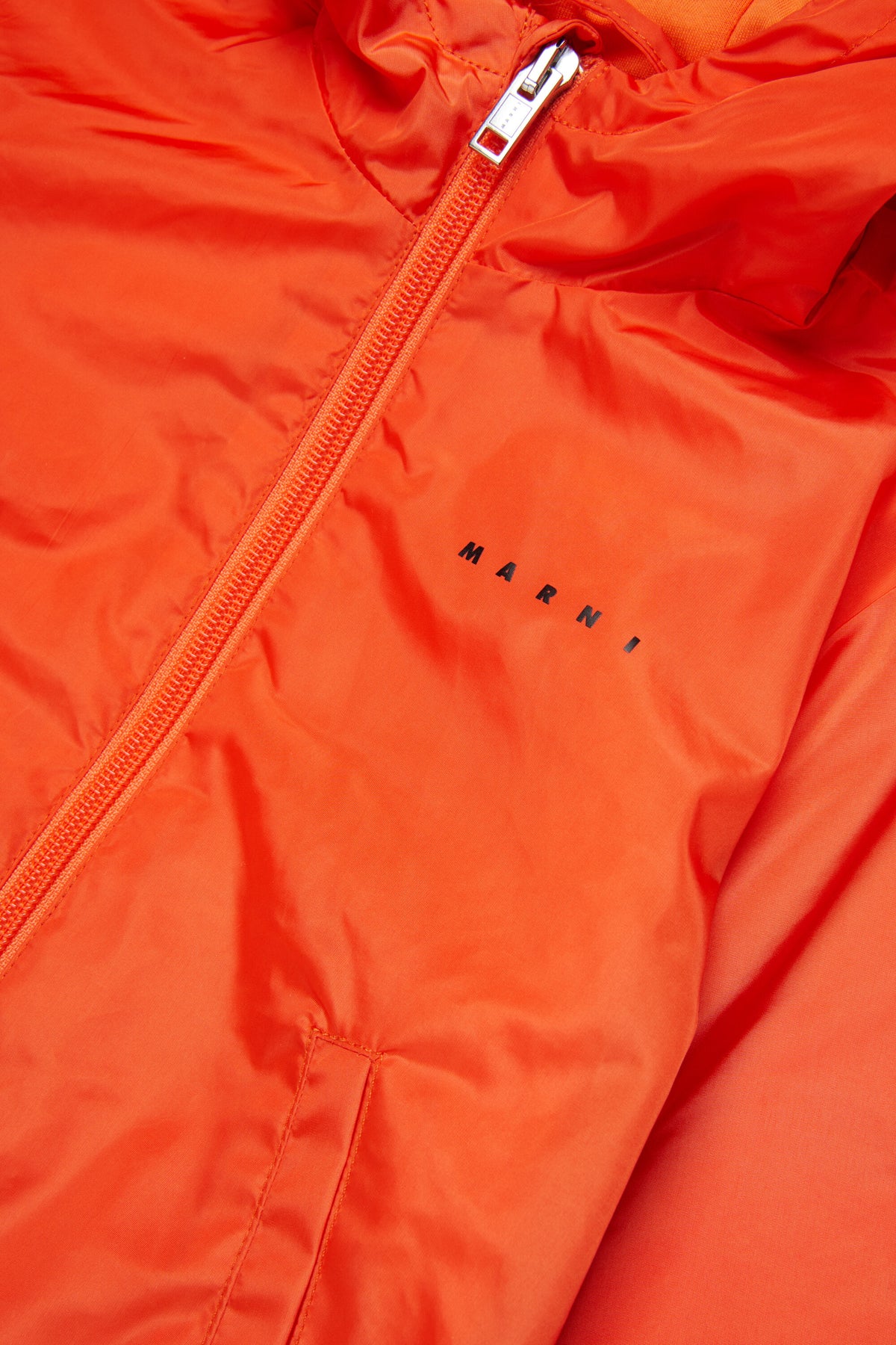 Windbreaker with printed logo