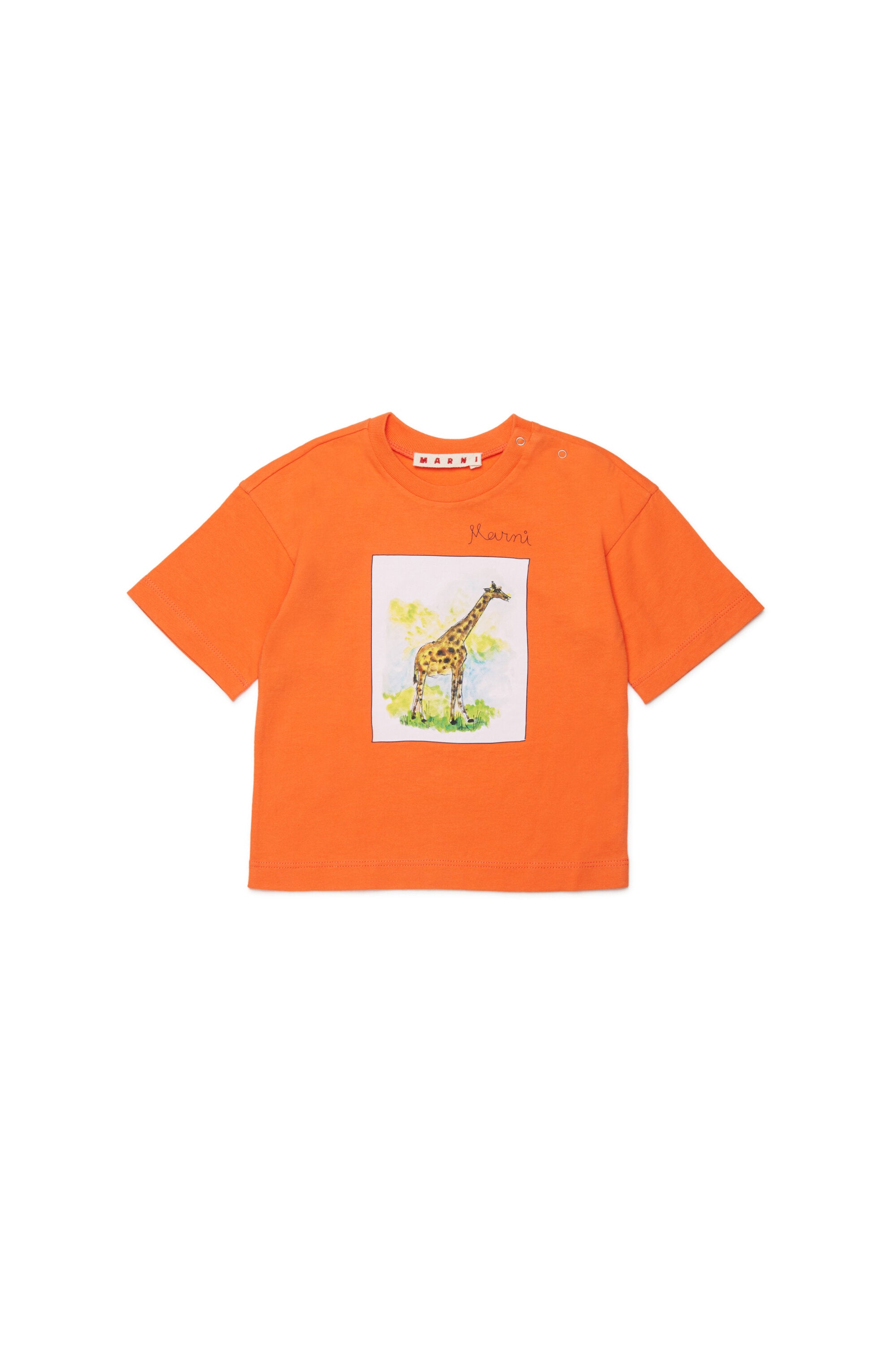 T-shirt with giraffe print and logo
