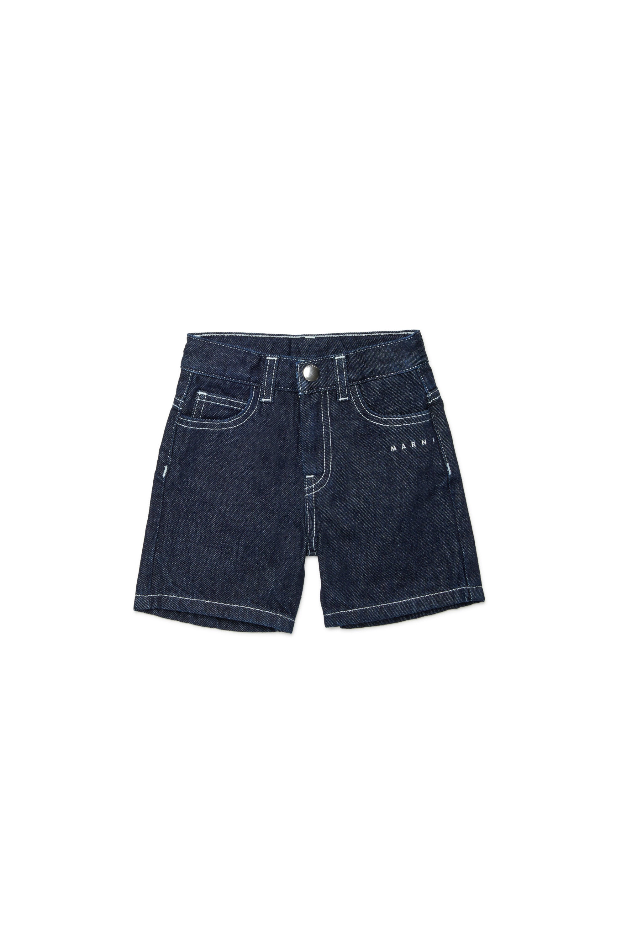 Dark blue denim shorts