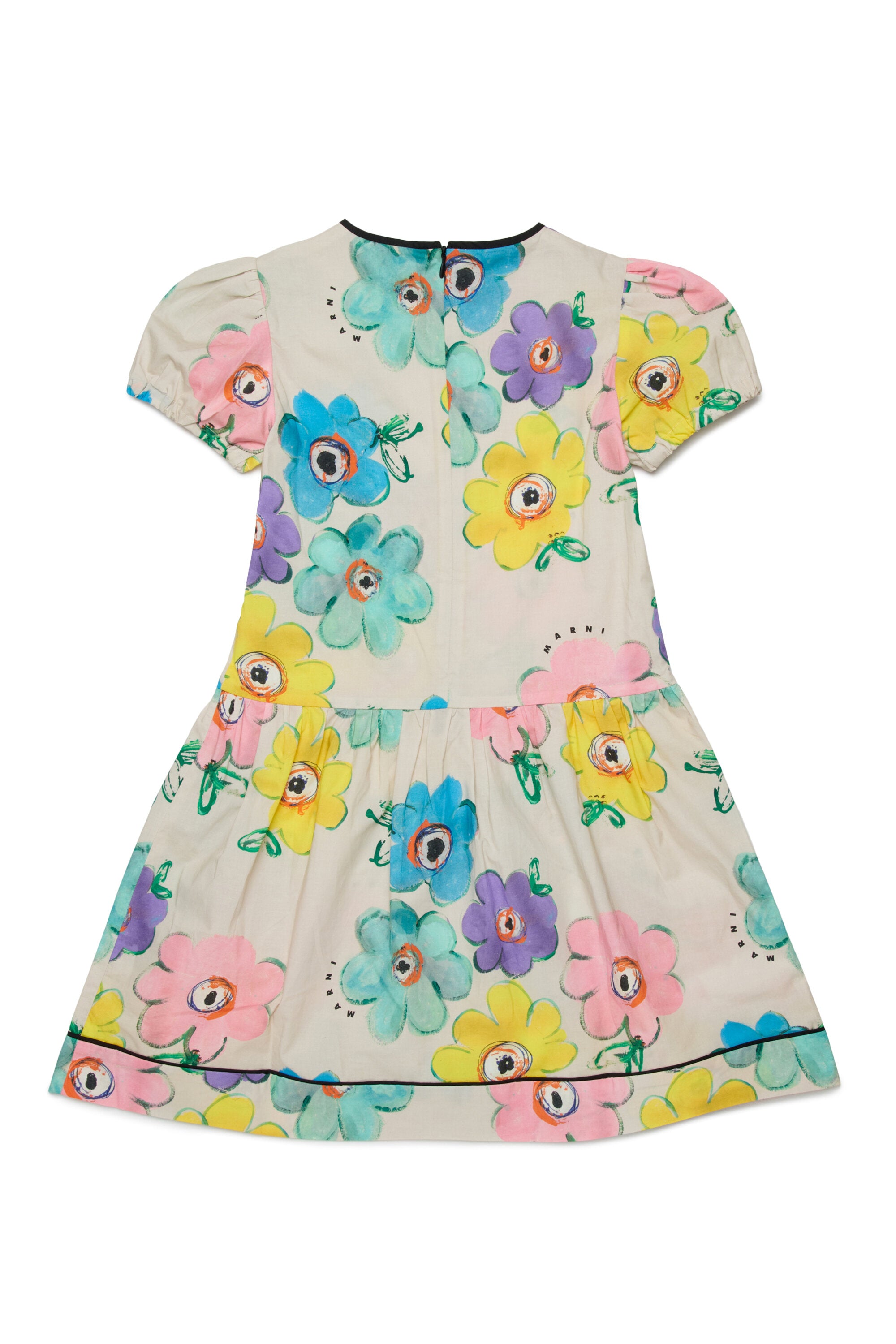 Vestido con estampado floral de colores