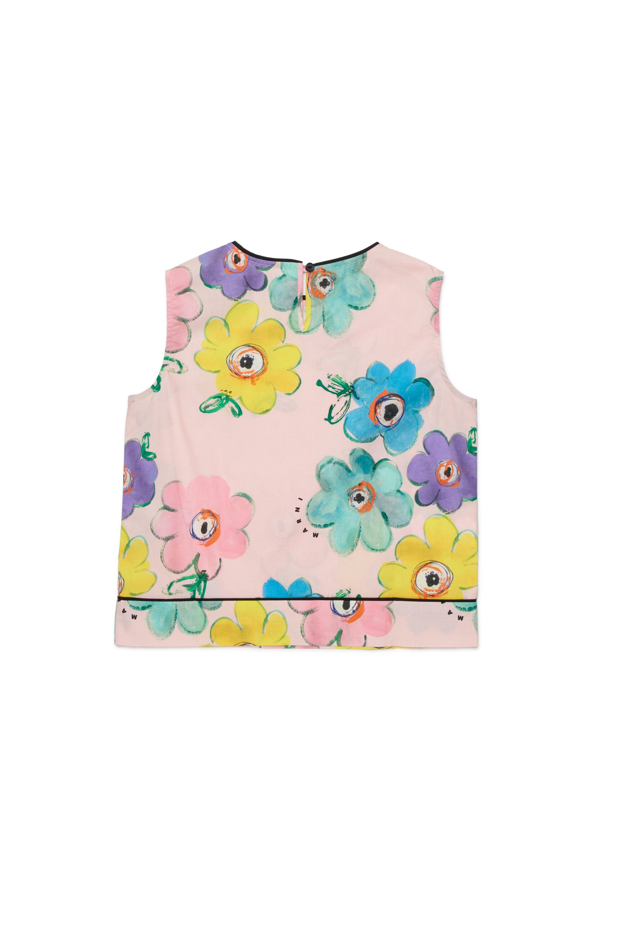 Camisa sin mangas con estampado floral