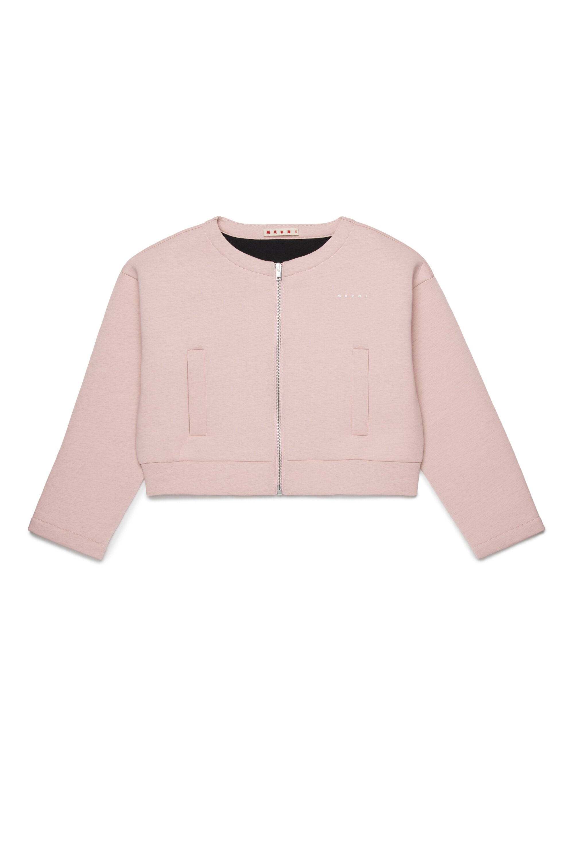 Short jacket with printed logo