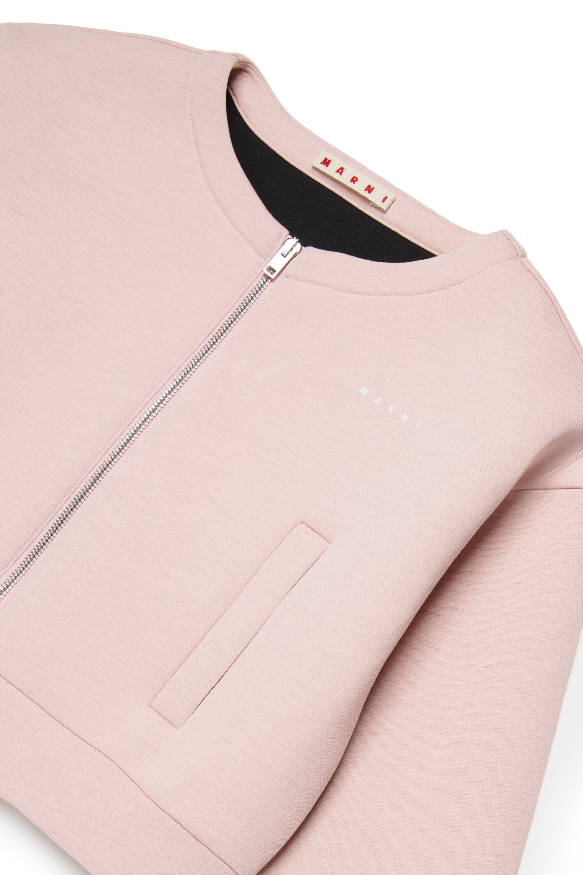 Chaqueta corta con logo estampado