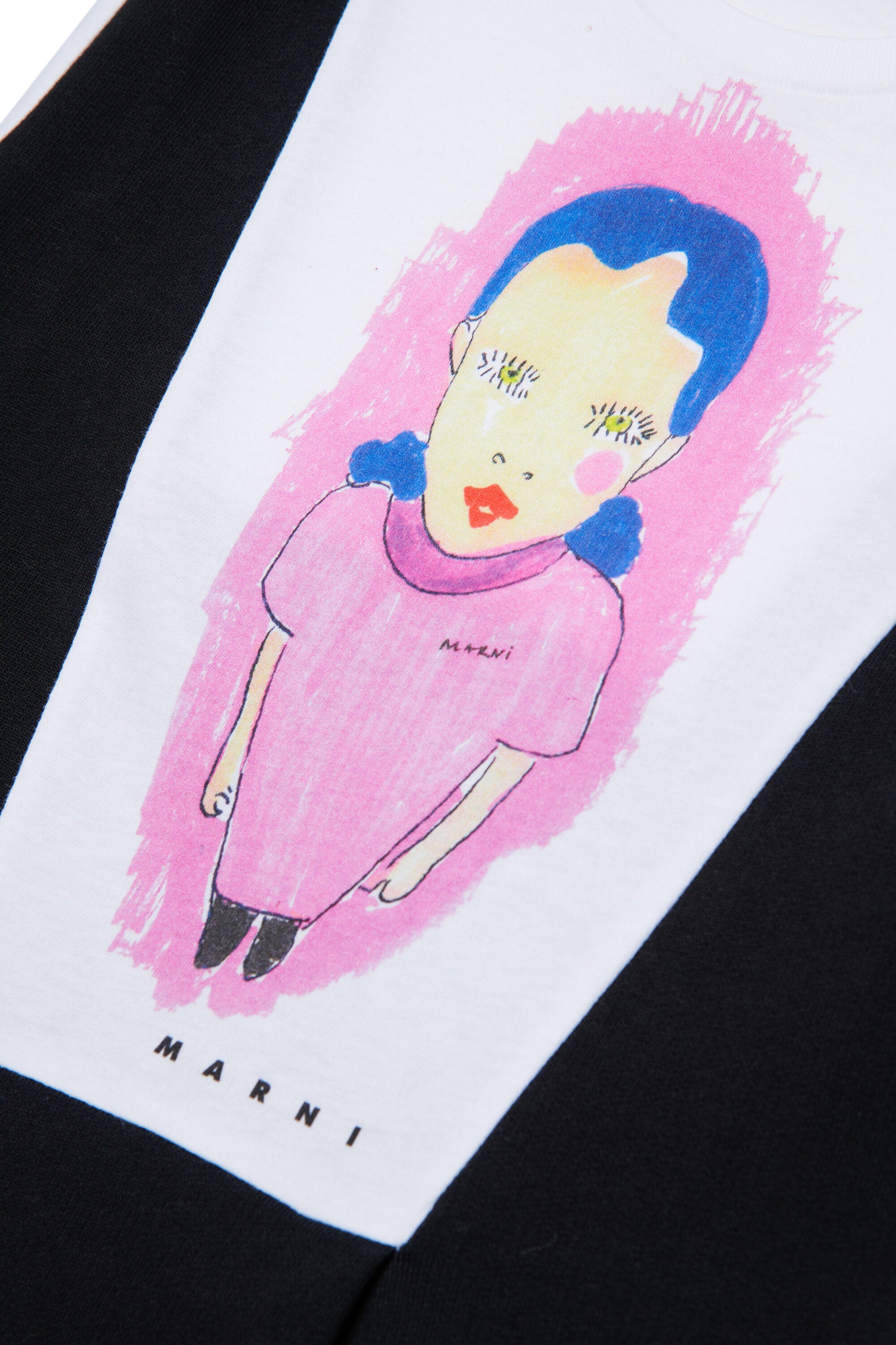 Vestido corto con estampado gráfico