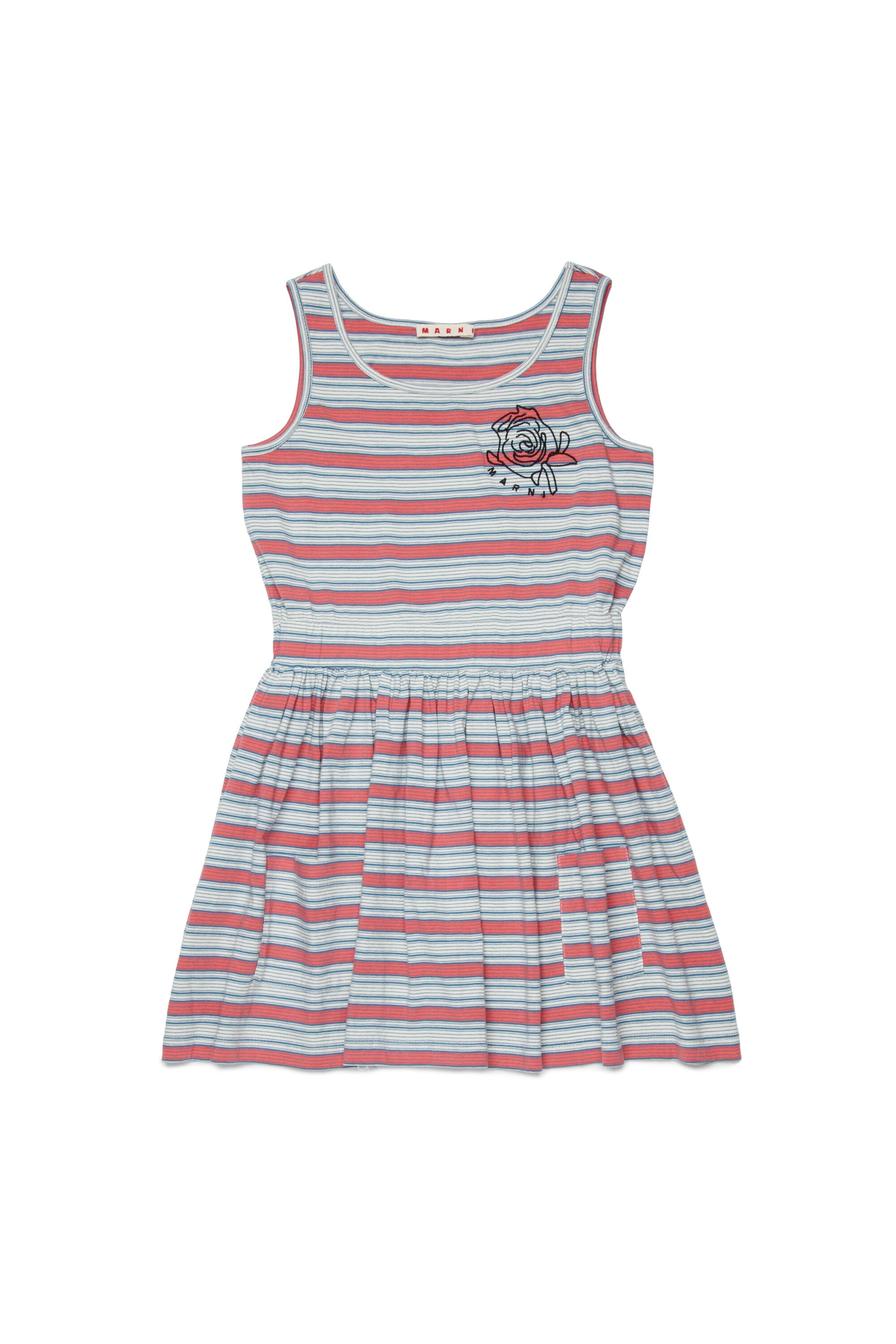 Sleeveless dress with logo