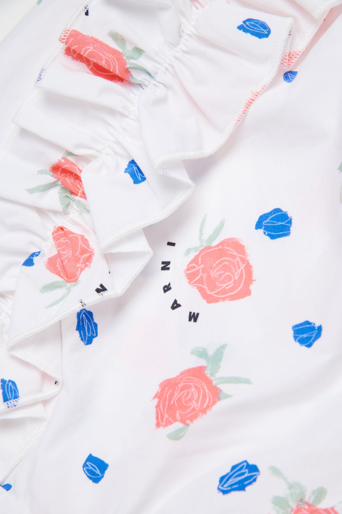 Dress with straps and floral print