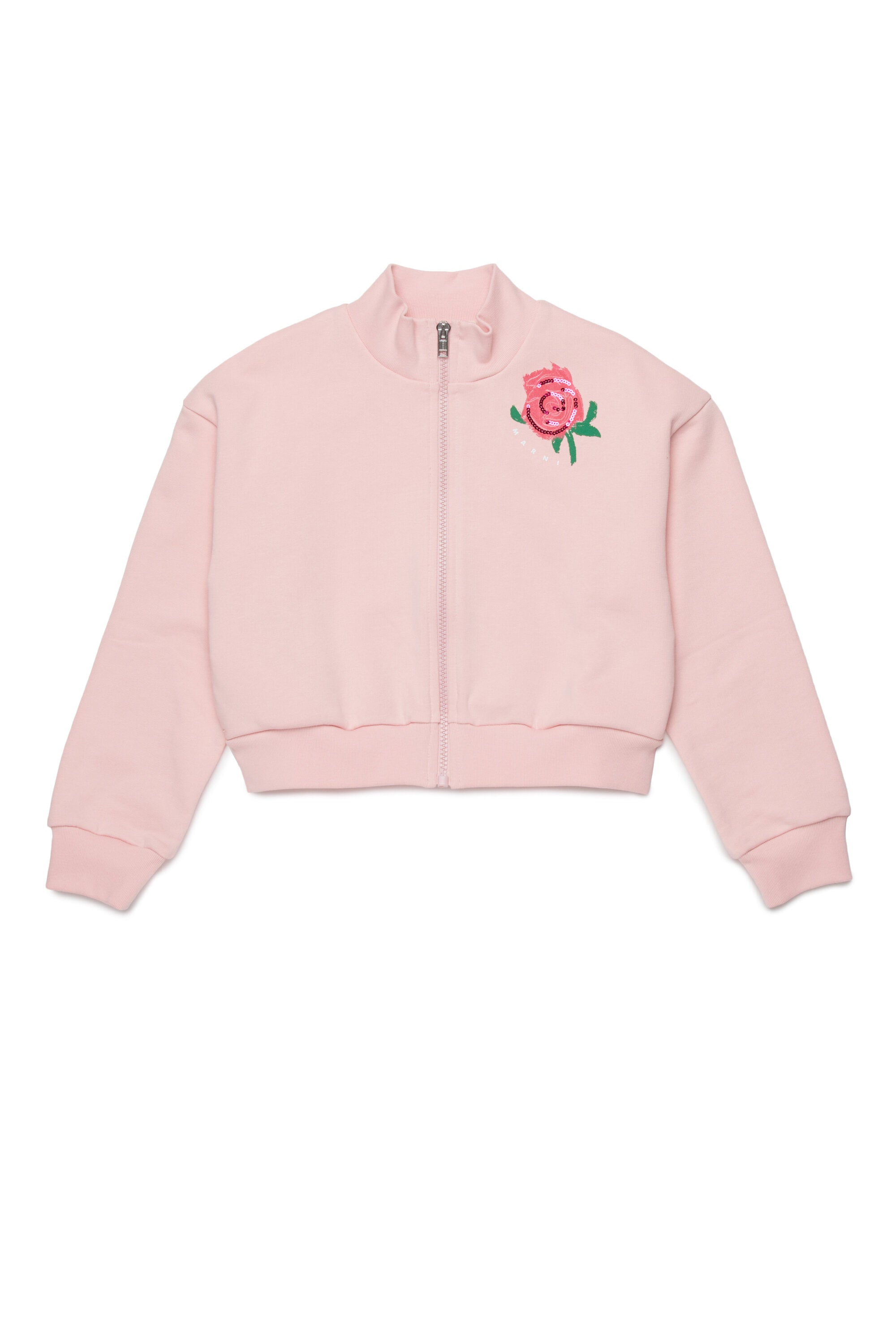 Sudadera con cremallera completa y logo
