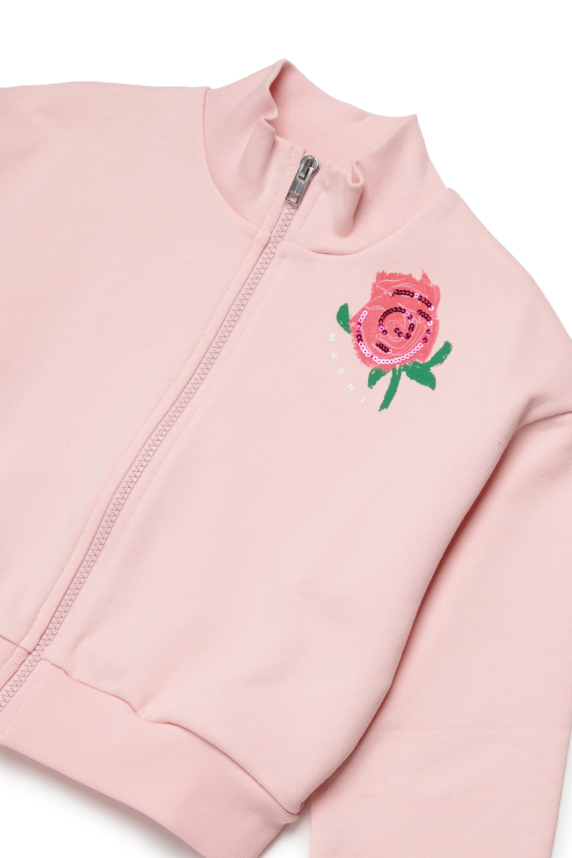 Sudadera con cremallera completa y logo
