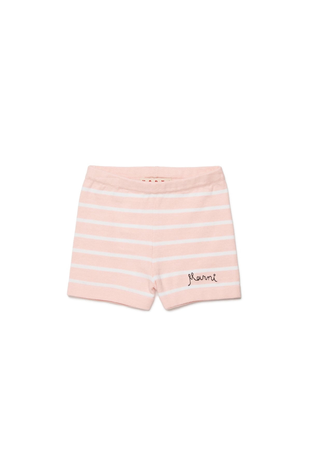 Knit shorts with logo