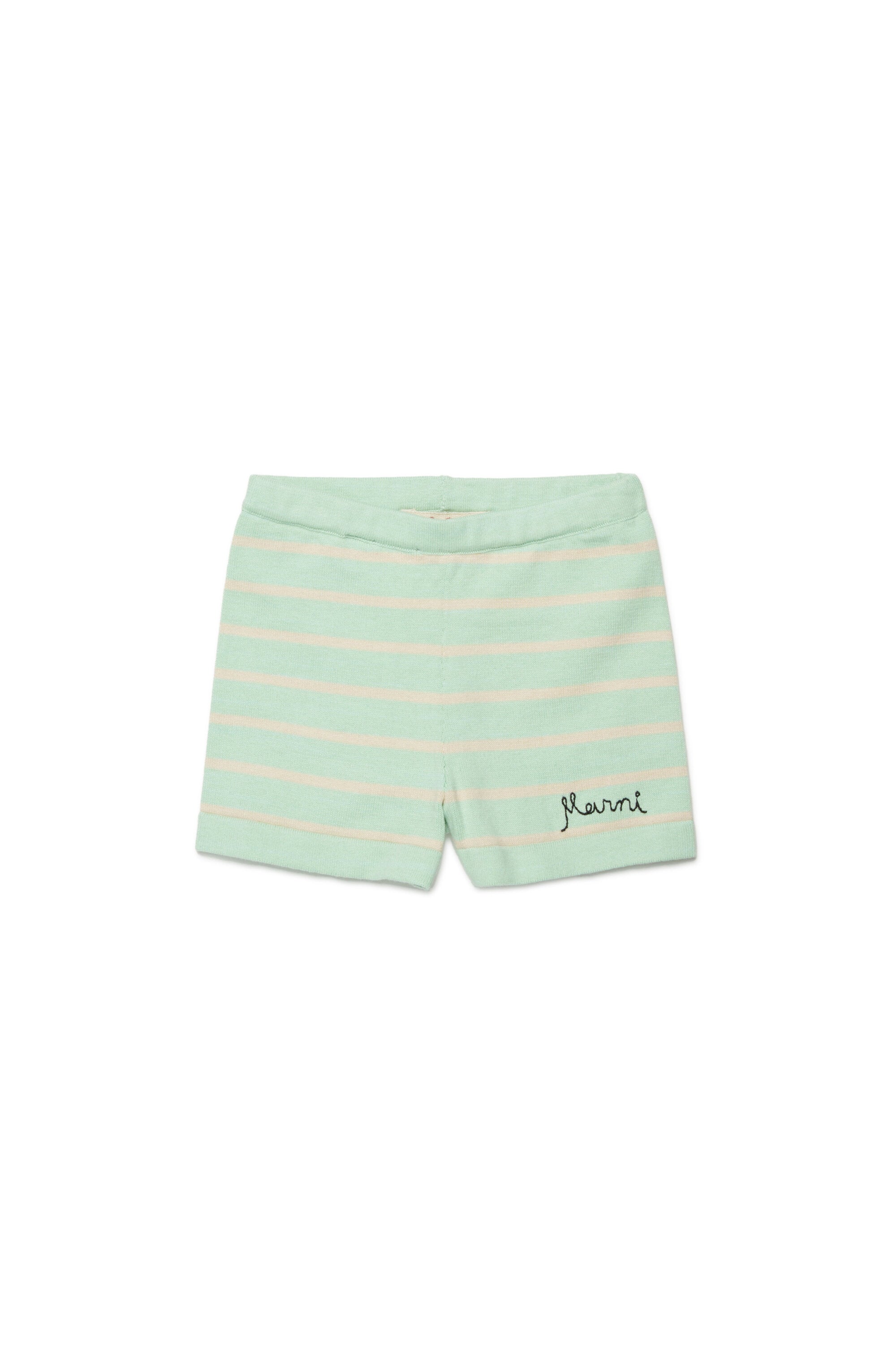 Knit shorts with logo