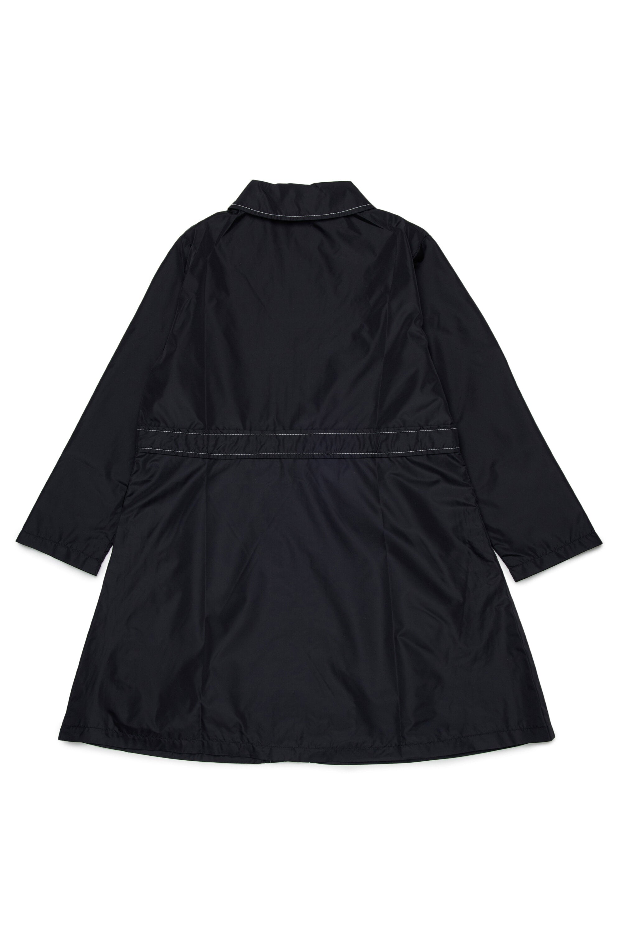 Chaqueta larga con logo estampado