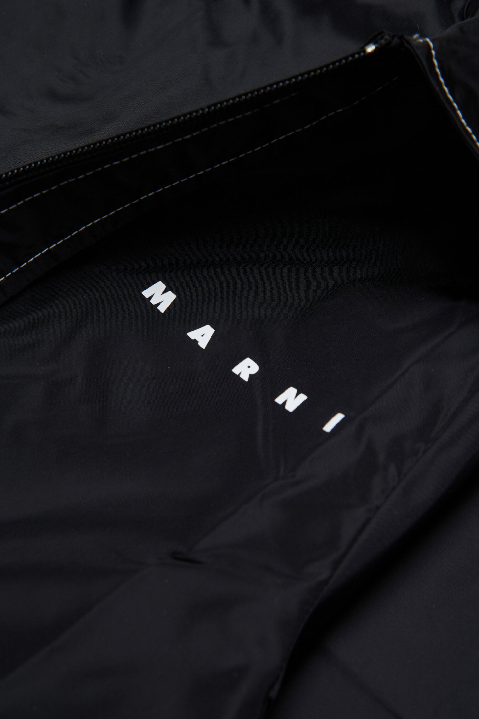 Chaqueta larga con logo estampado