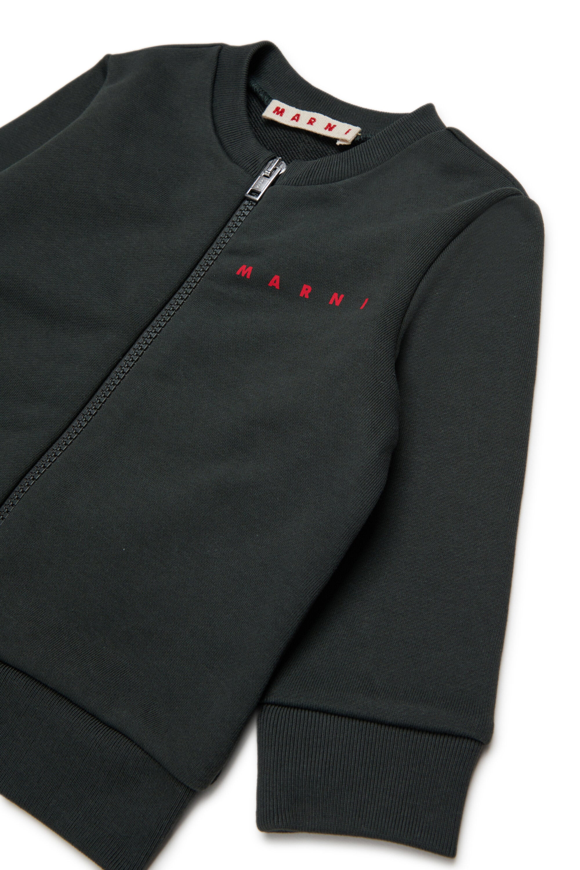 Sudadera con cremallera completa y logo