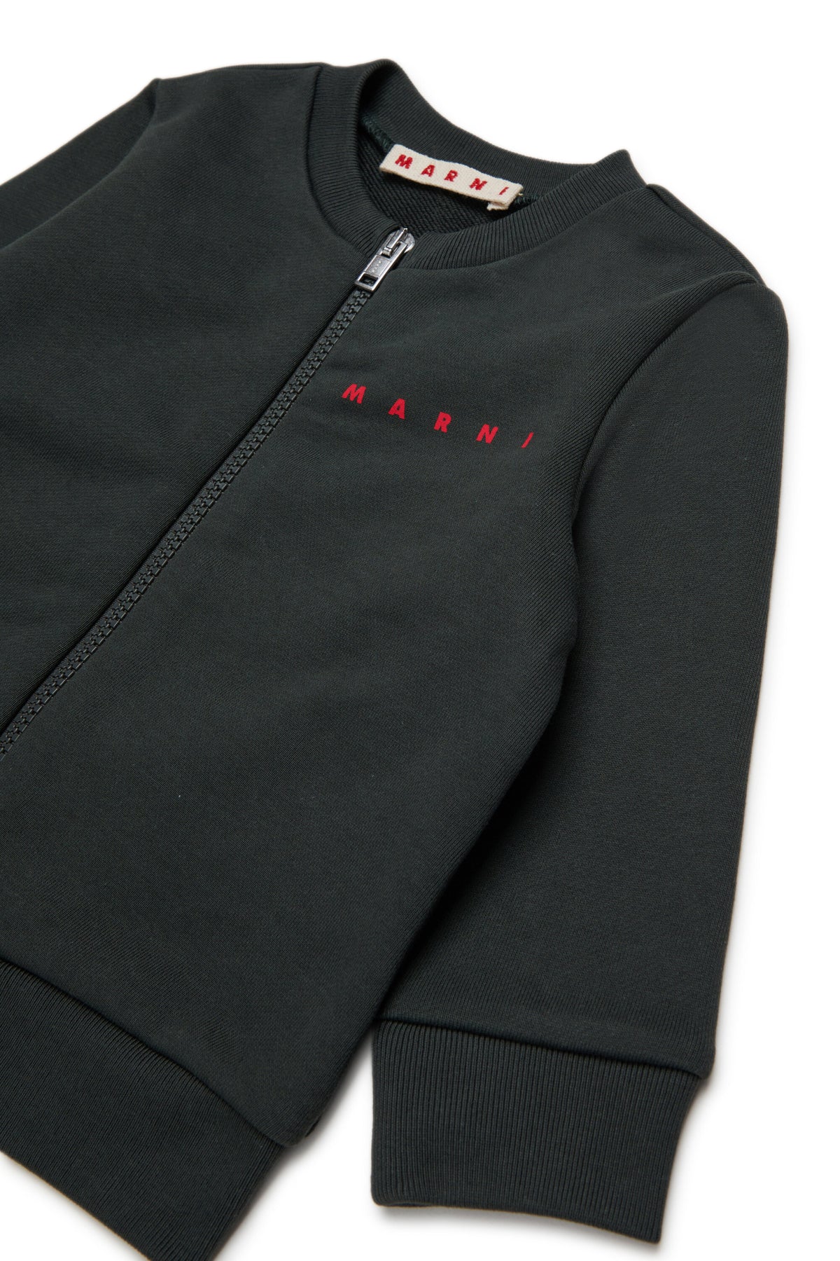 Sudadera con cremallera completa y logo