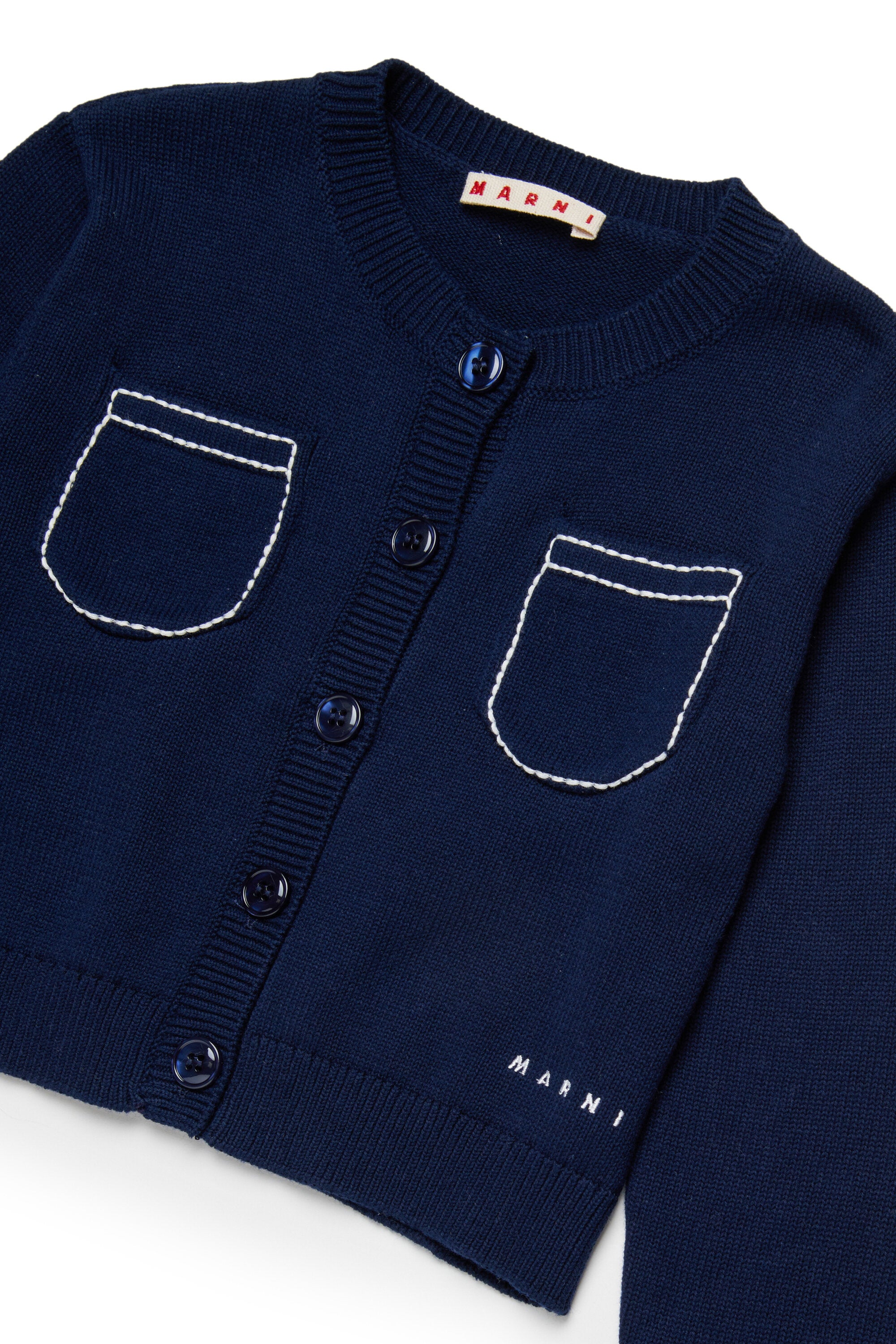 Cárdigan de punto con logotipo