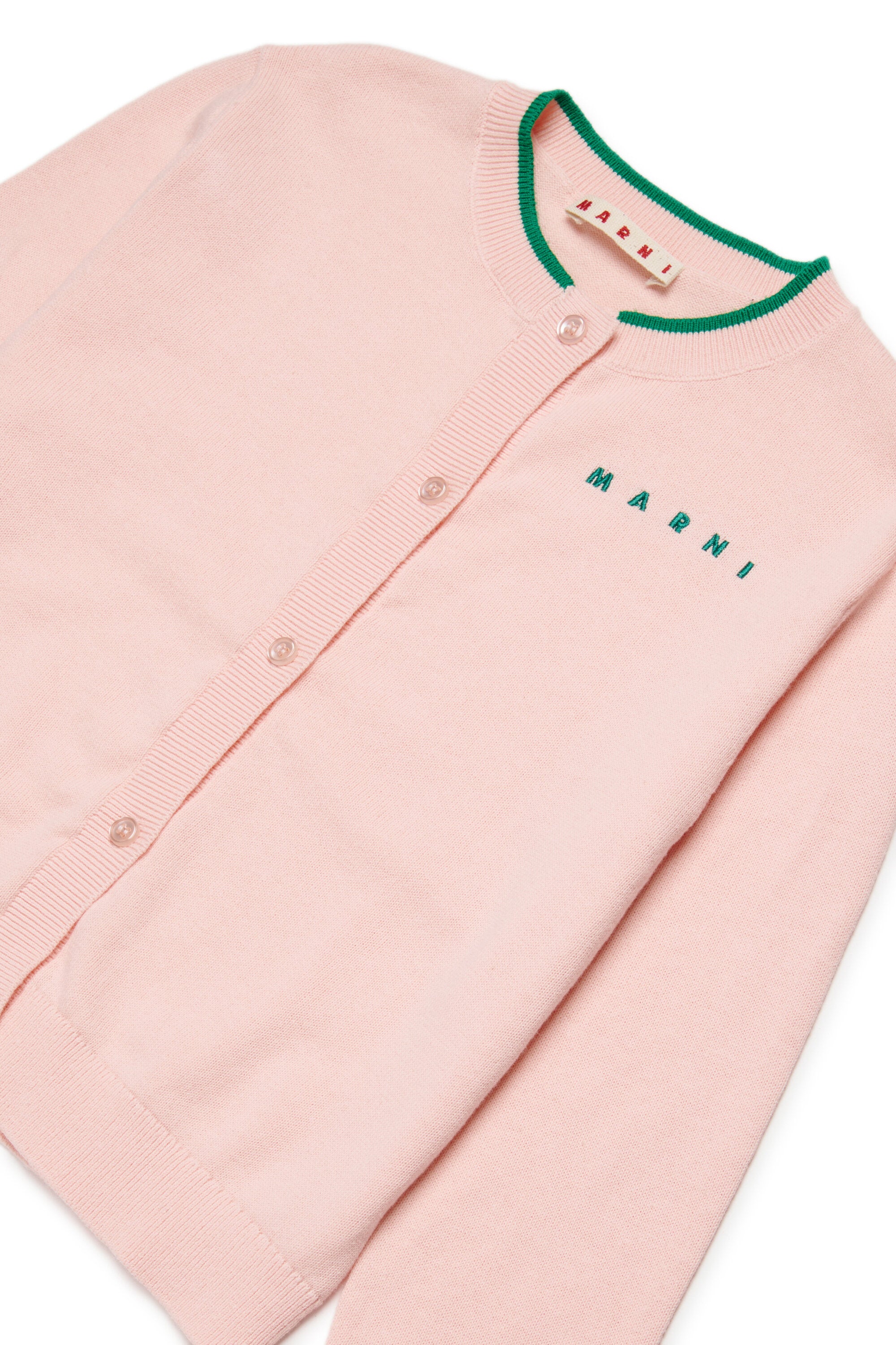 Cárdigan de cuello redondo con logo