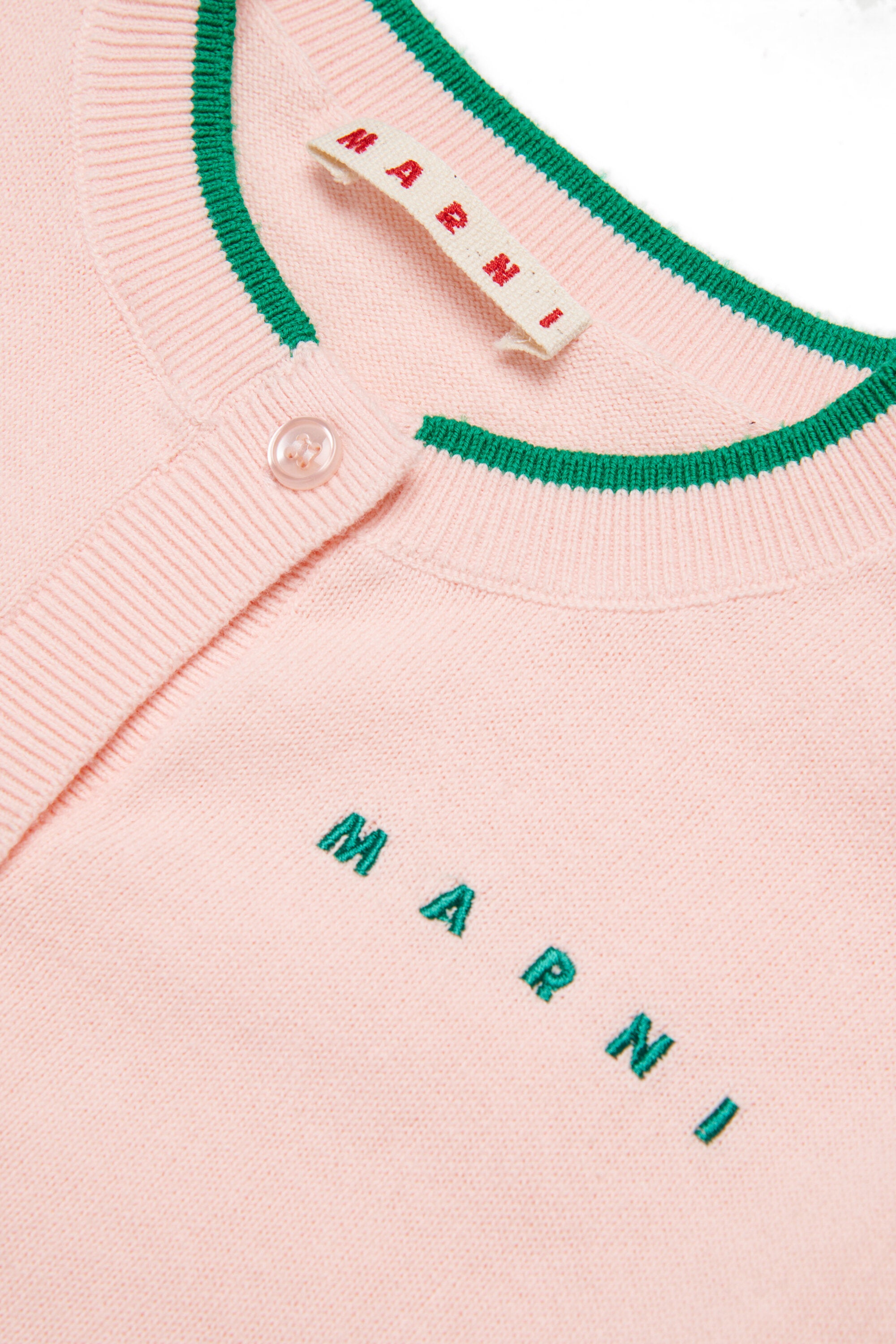 Cárdigan de cuello redondo con logo