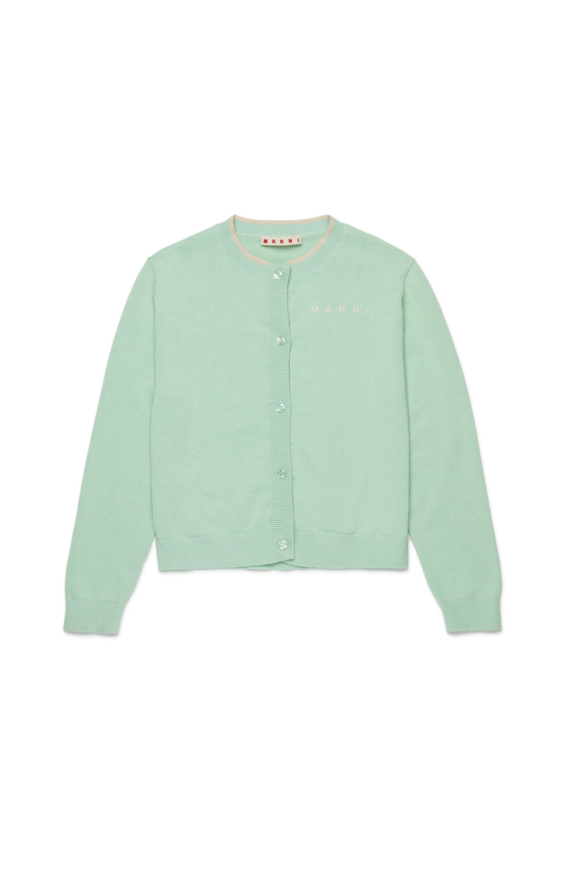 Cárdigan de cuello redondo con logo