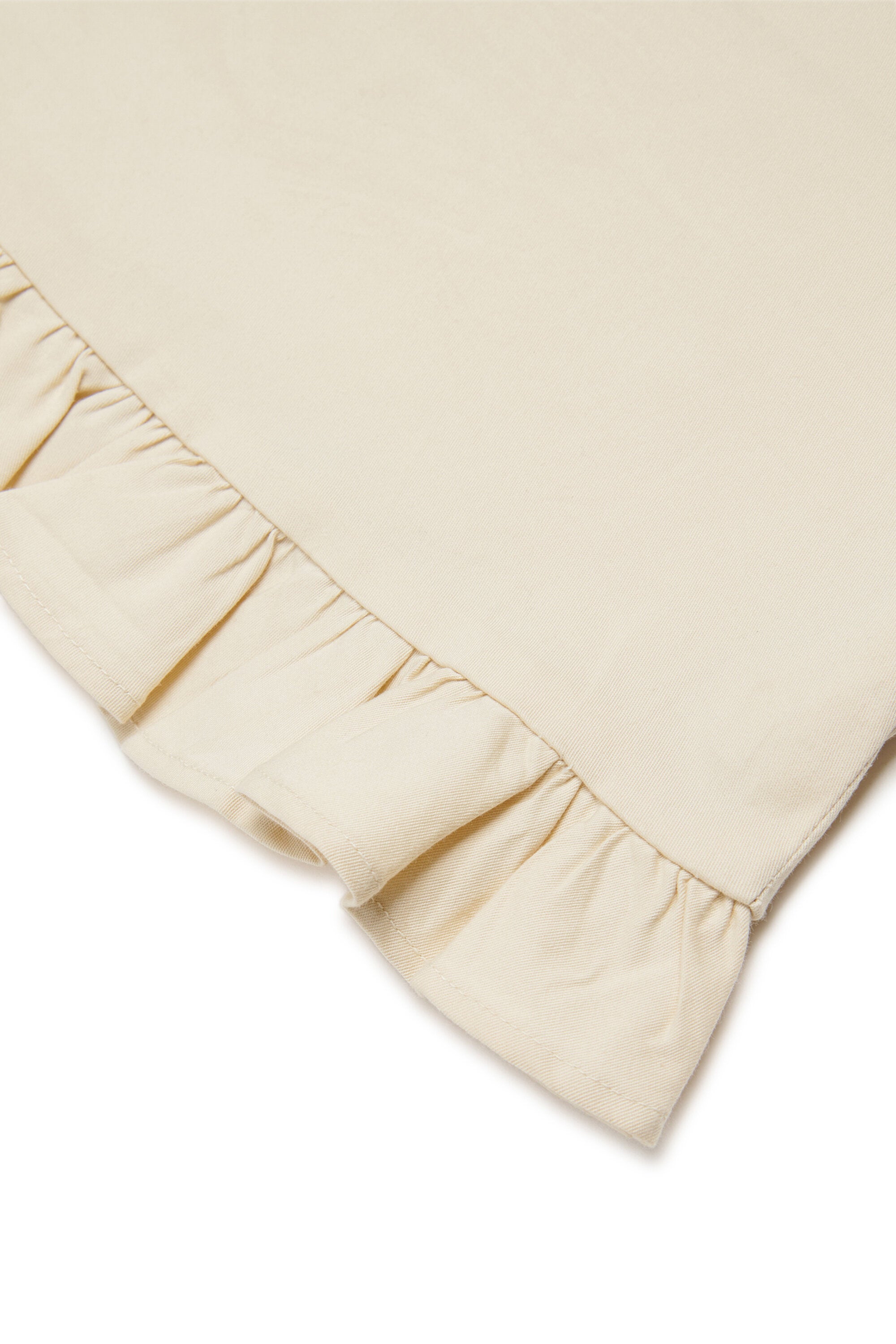 Sleeveless top with ruffles and logo