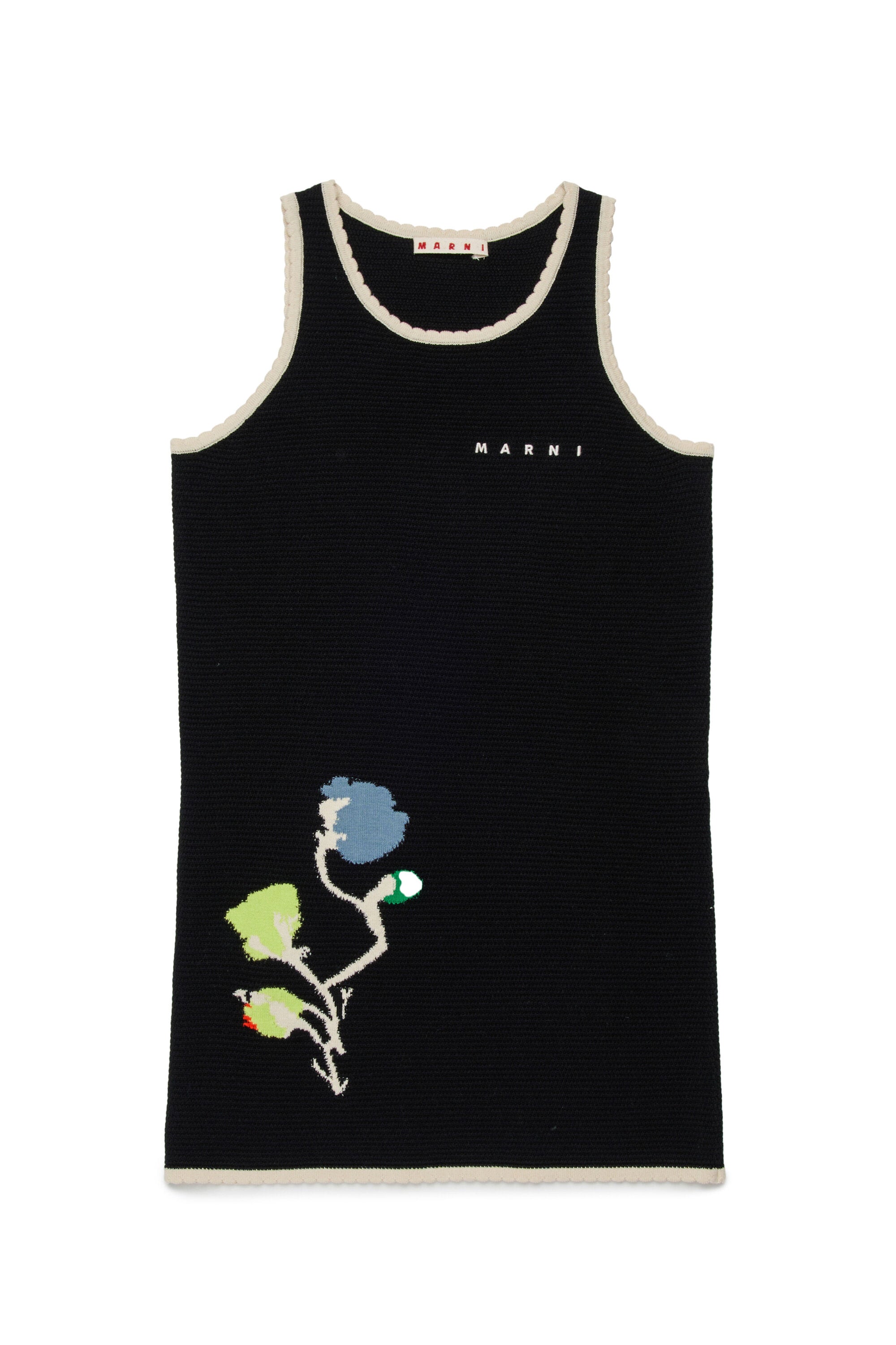Vestido sin mangas con estampado geométrico