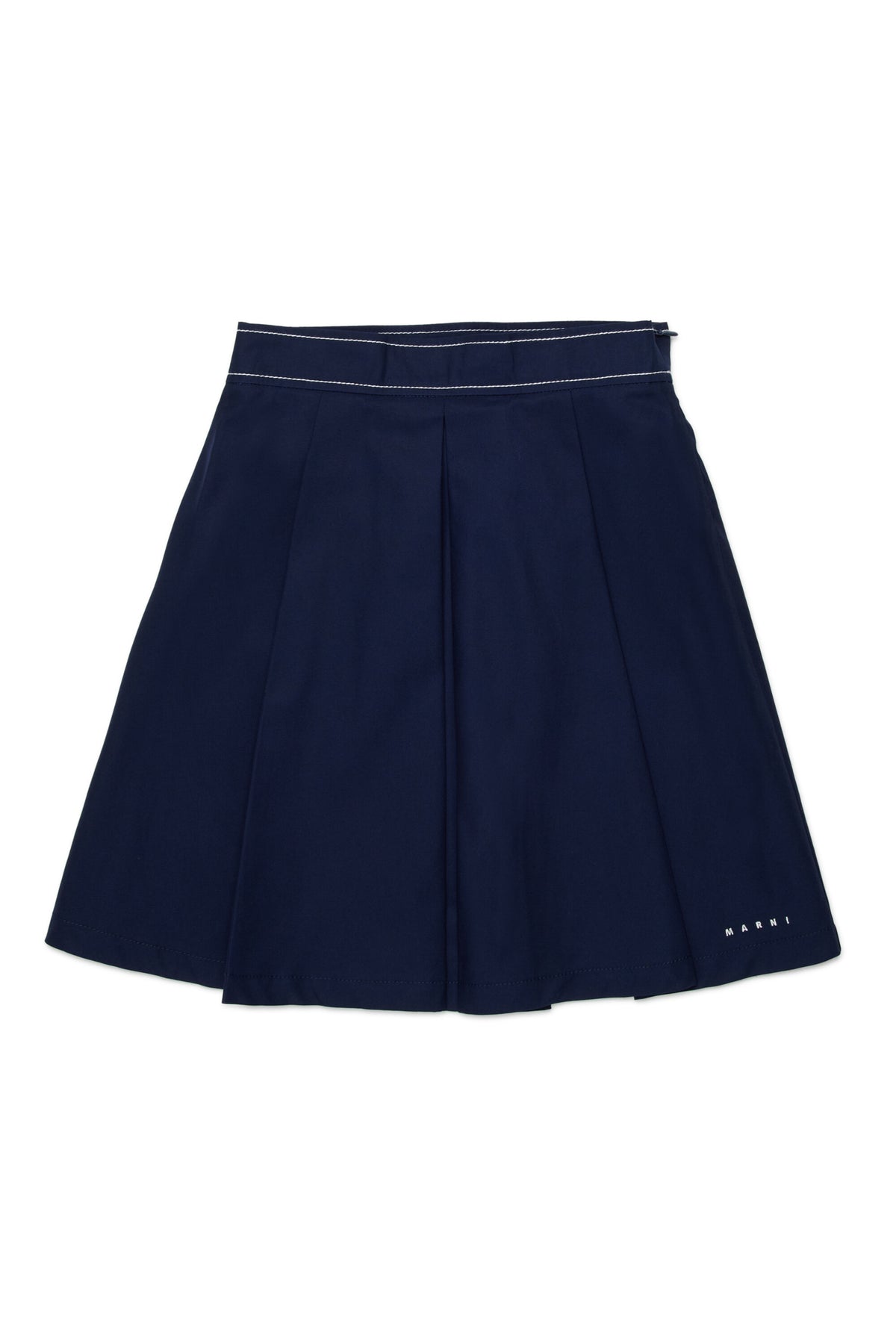 Falda plisada con logo