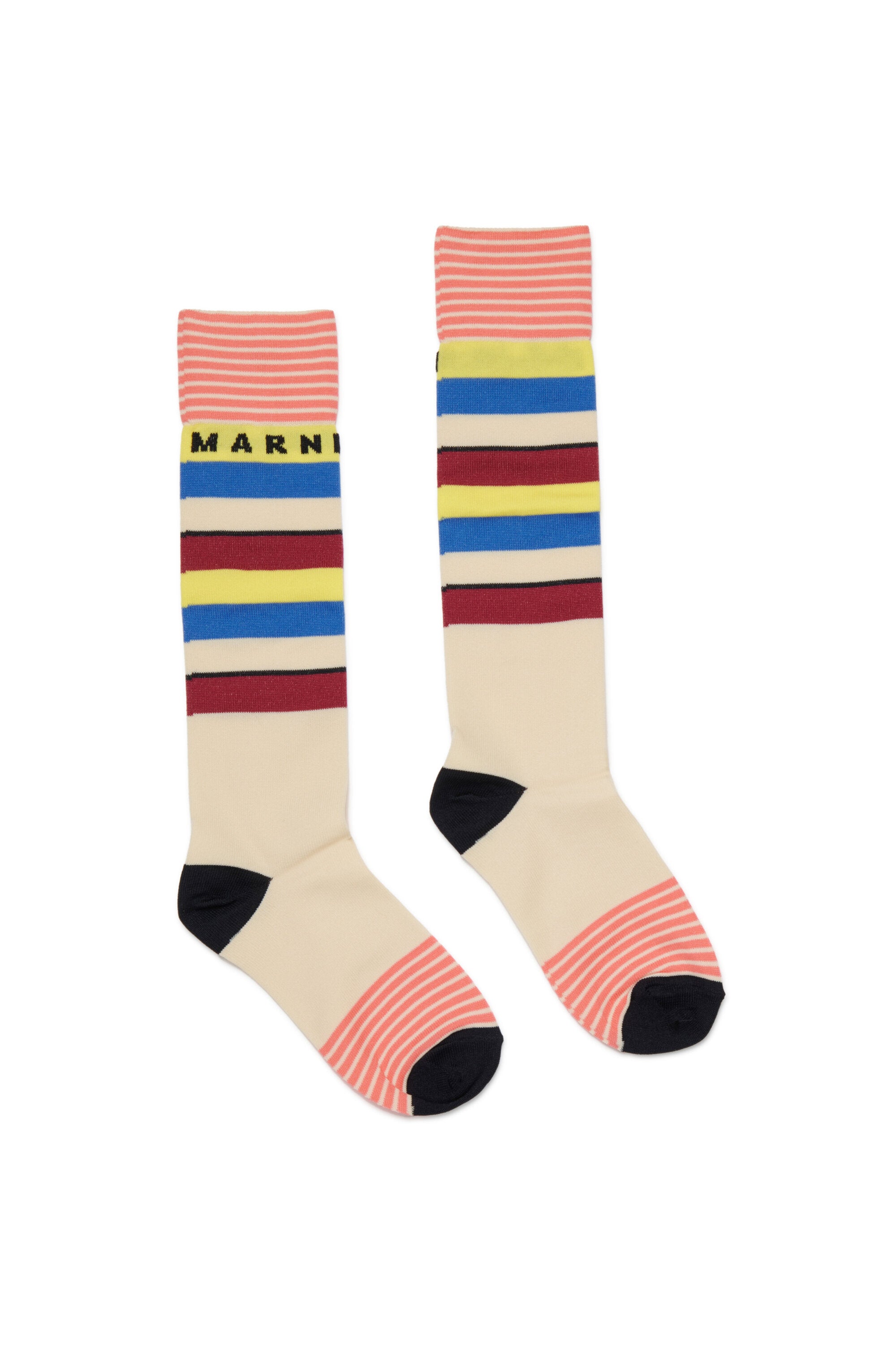 Calcetines de rayas con logotipo