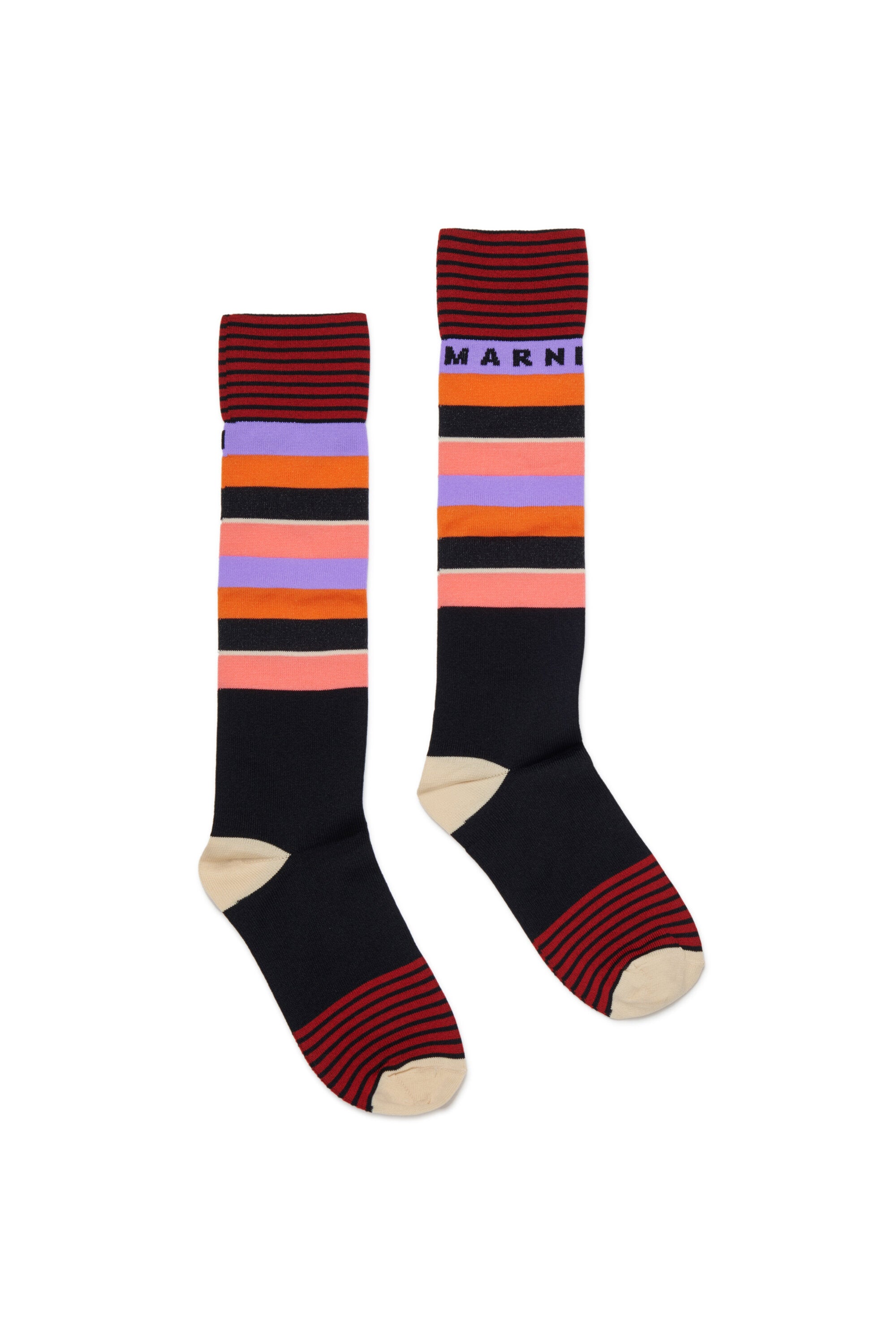 Calcetines de rayas con logotipo