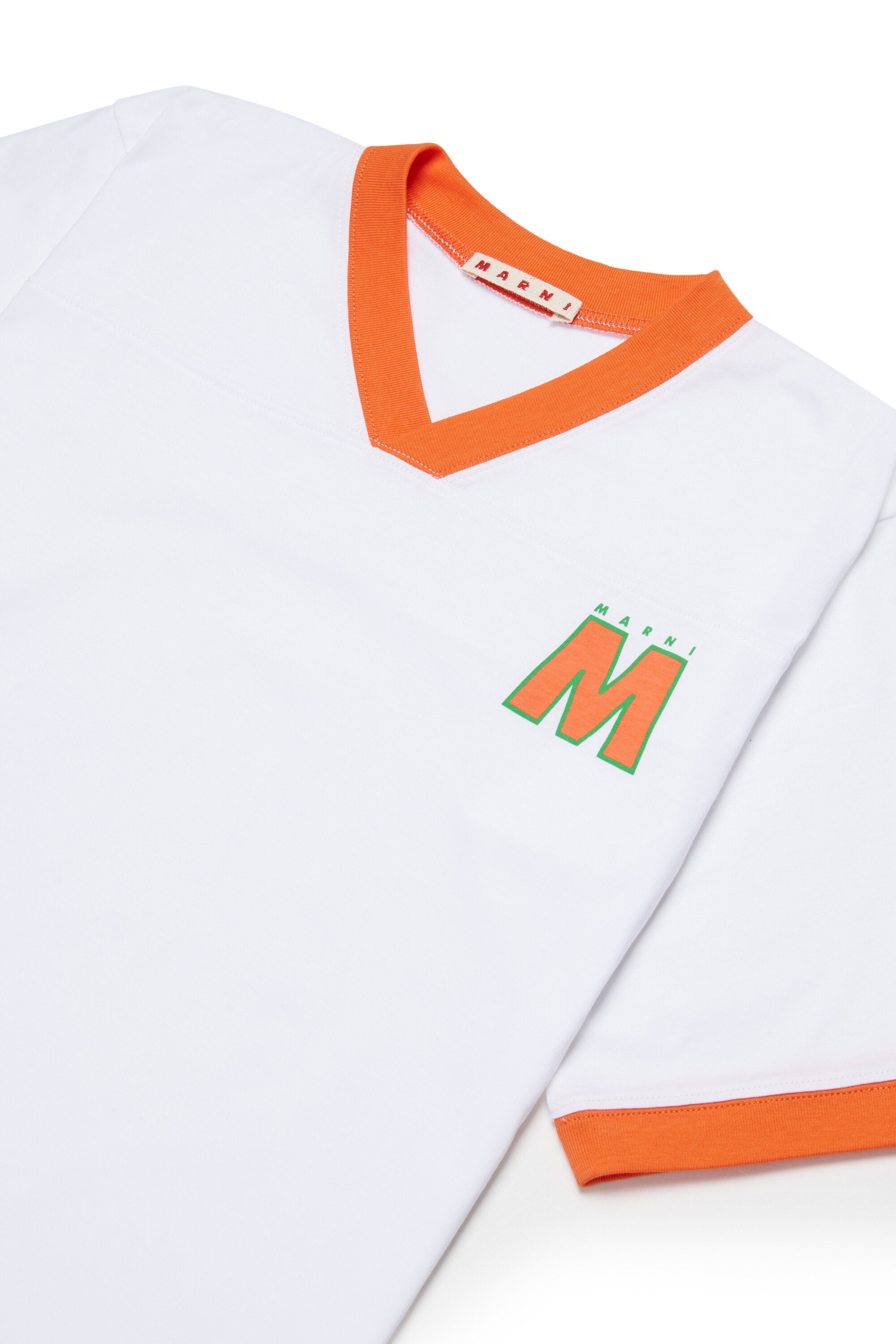 Camiseta escote en V con logo