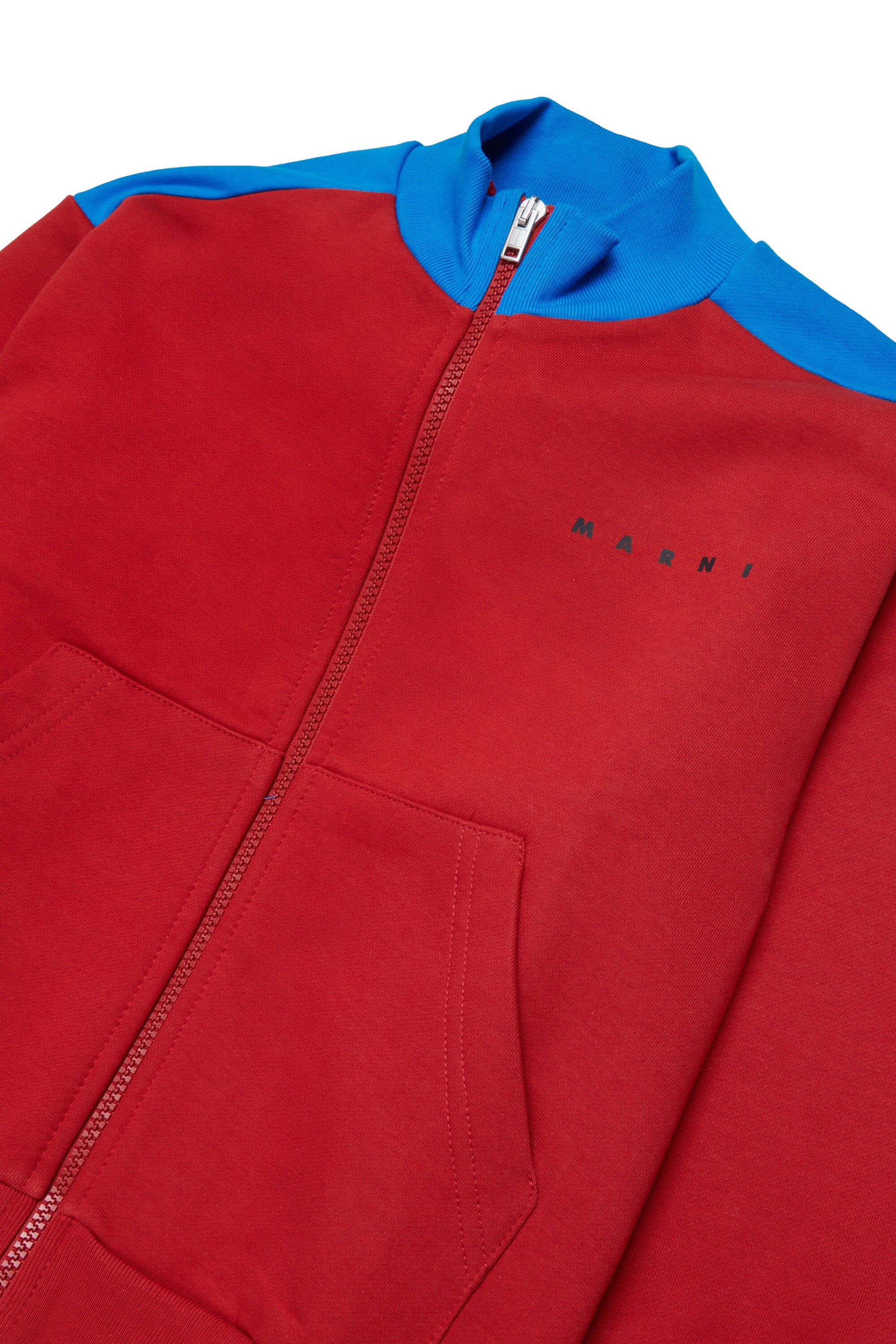 Sudadera con cremallera completa y logo