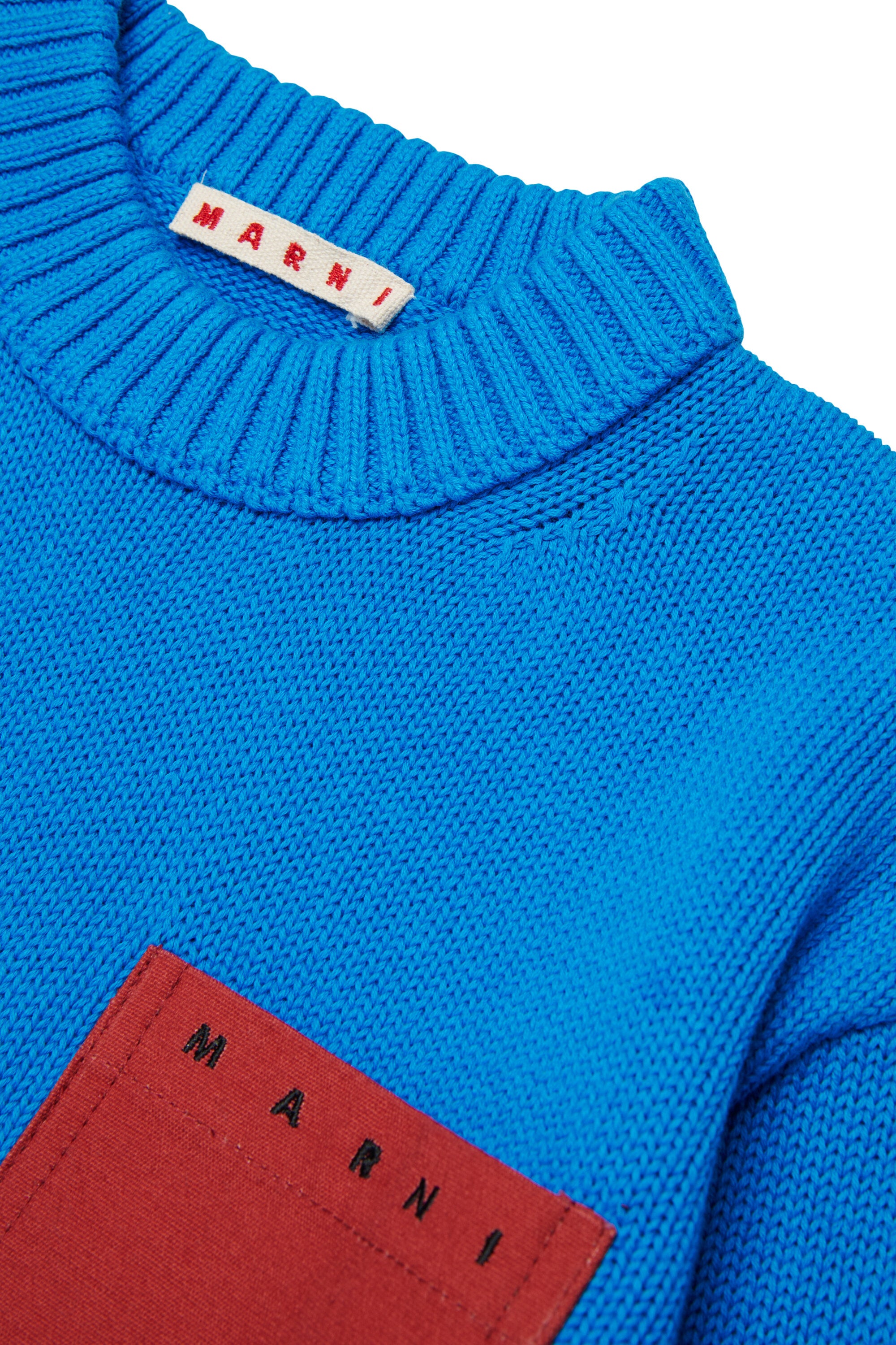 Jersey de cuello redondo con bolsillo y logo