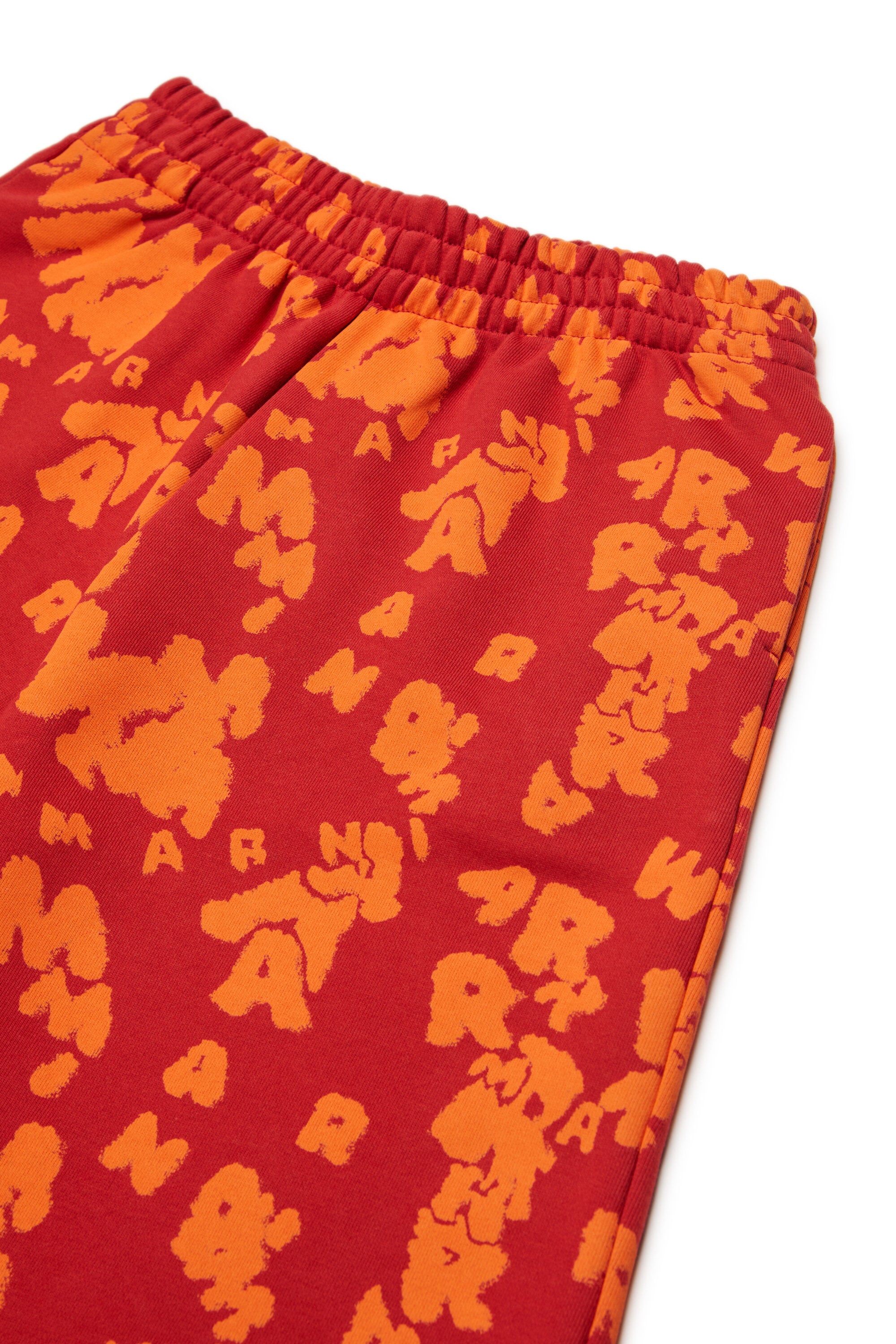 Pantalones cortos de felpa con logo allover
