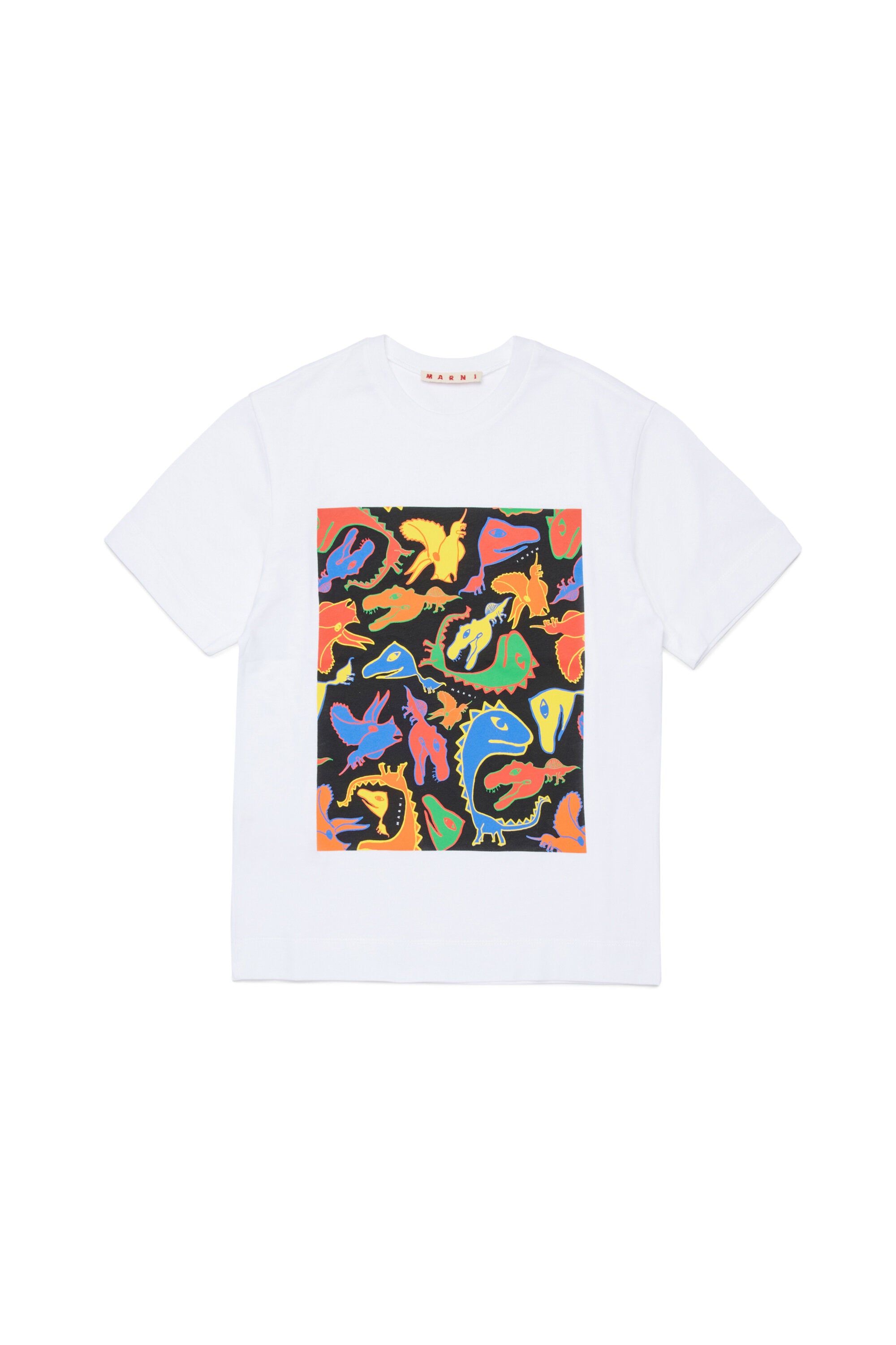 Camiseta con estampado de dinosaurios multicolor
