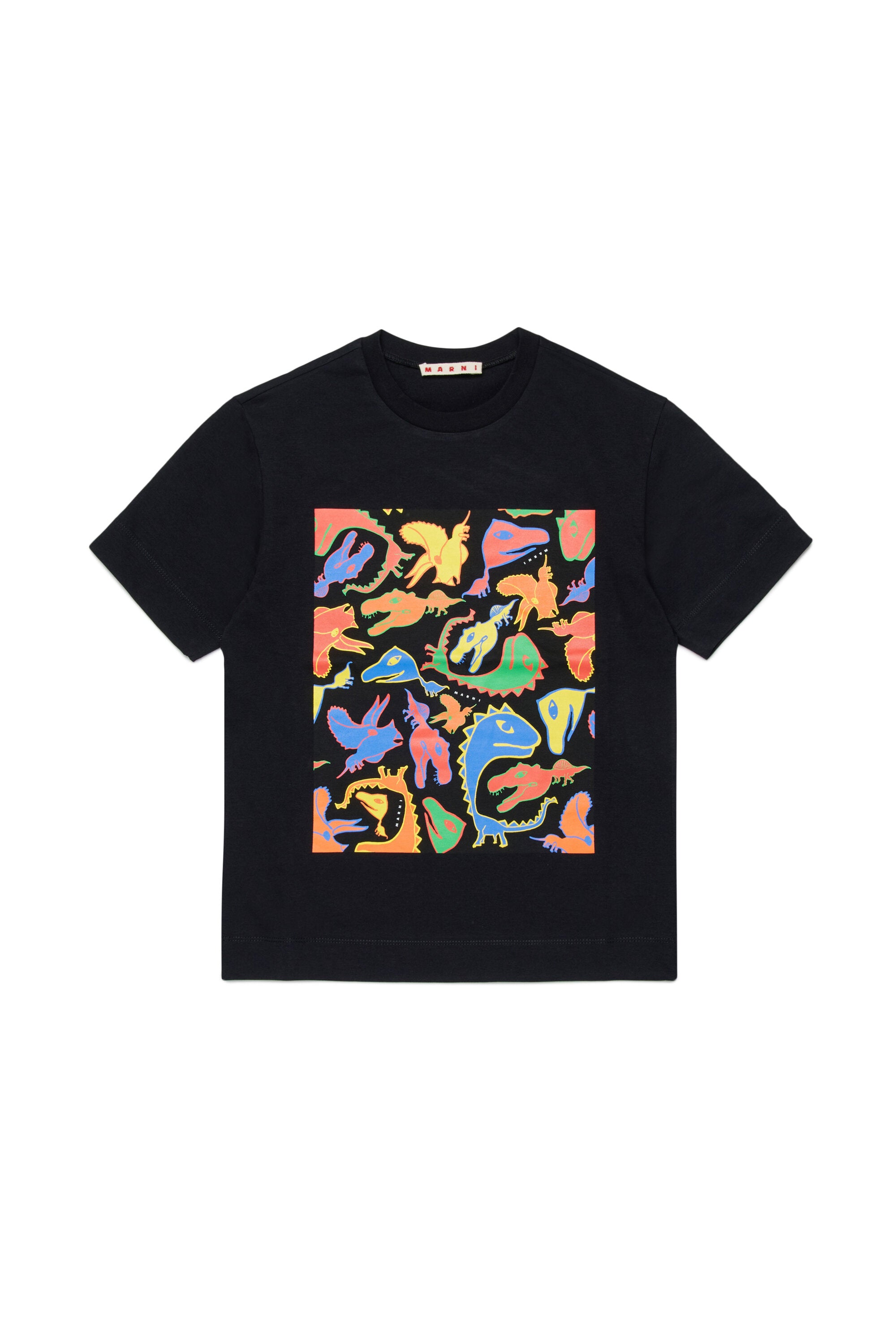 Camiseta con estampado de dinosaurios multicolor