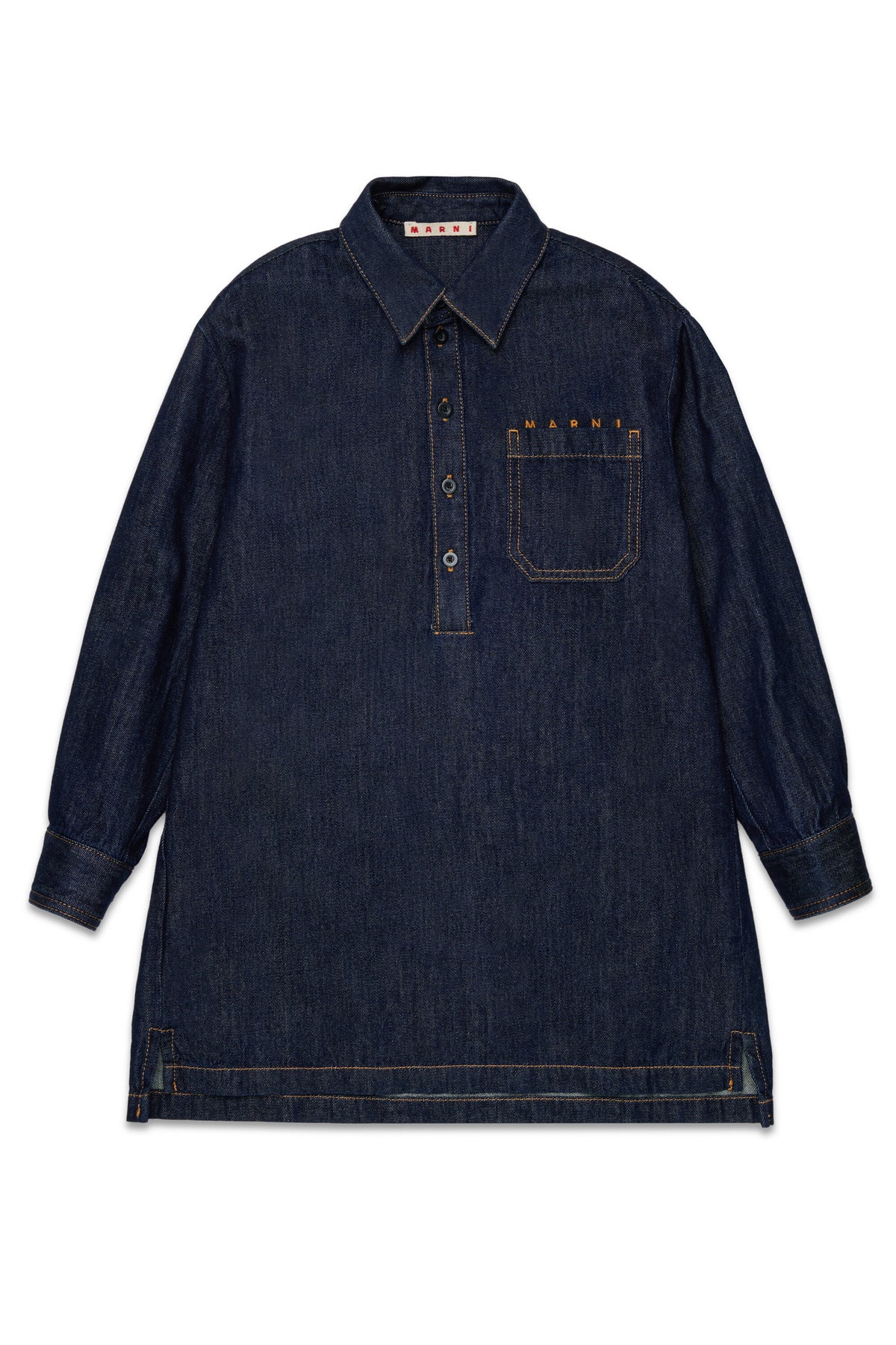 Vestido vaquero con logotipo