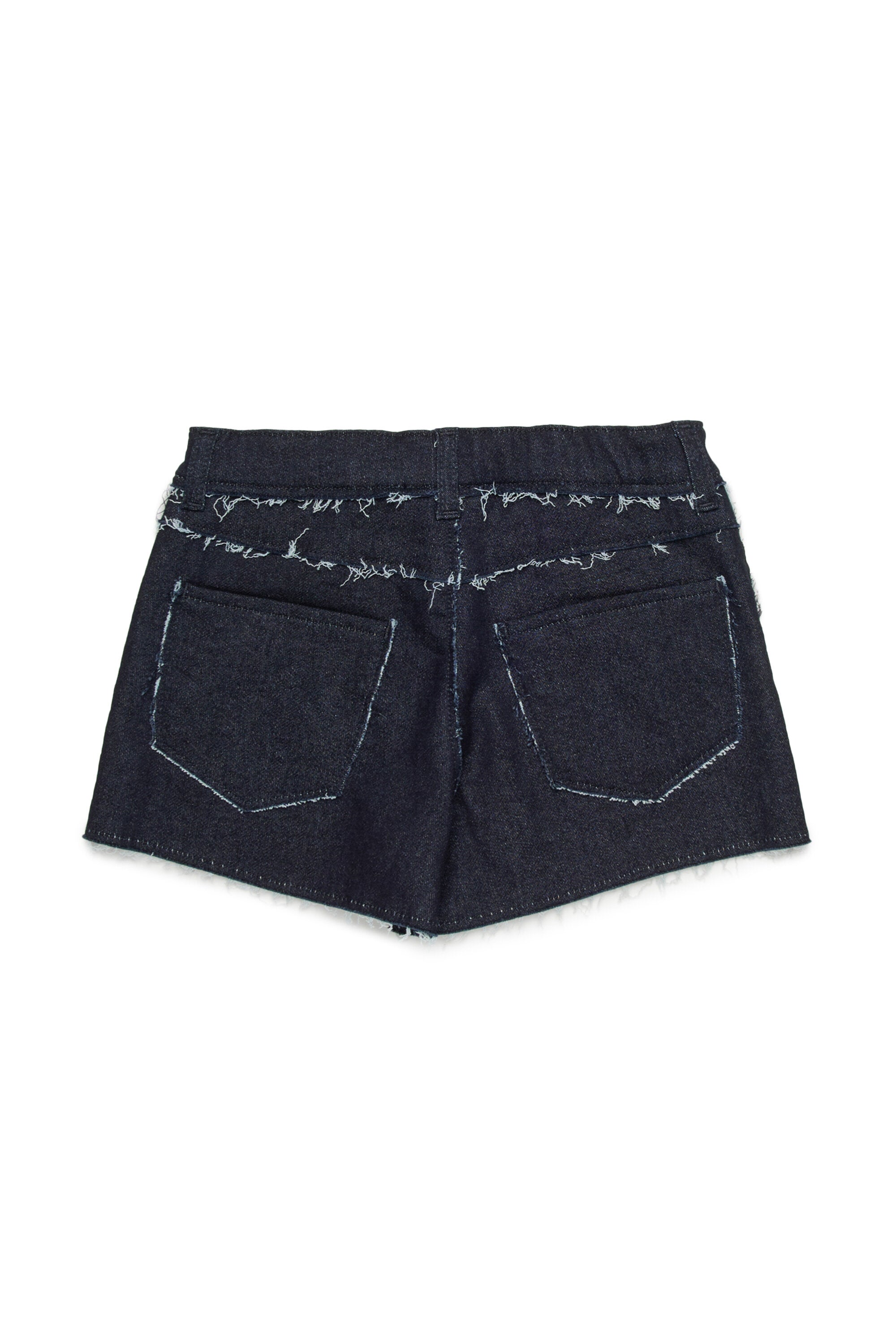 Shorts vaqueros con logo en la parte delantera