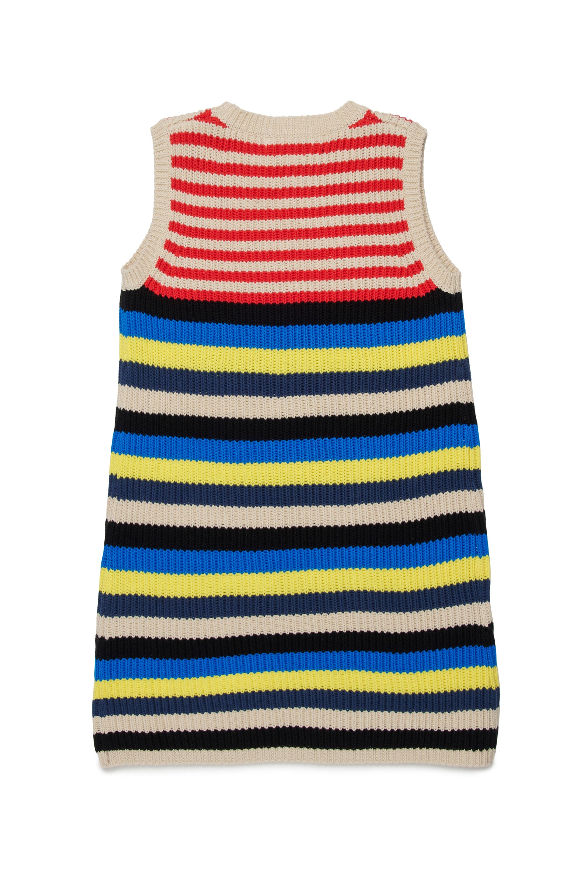 Vestido de rayas con logo