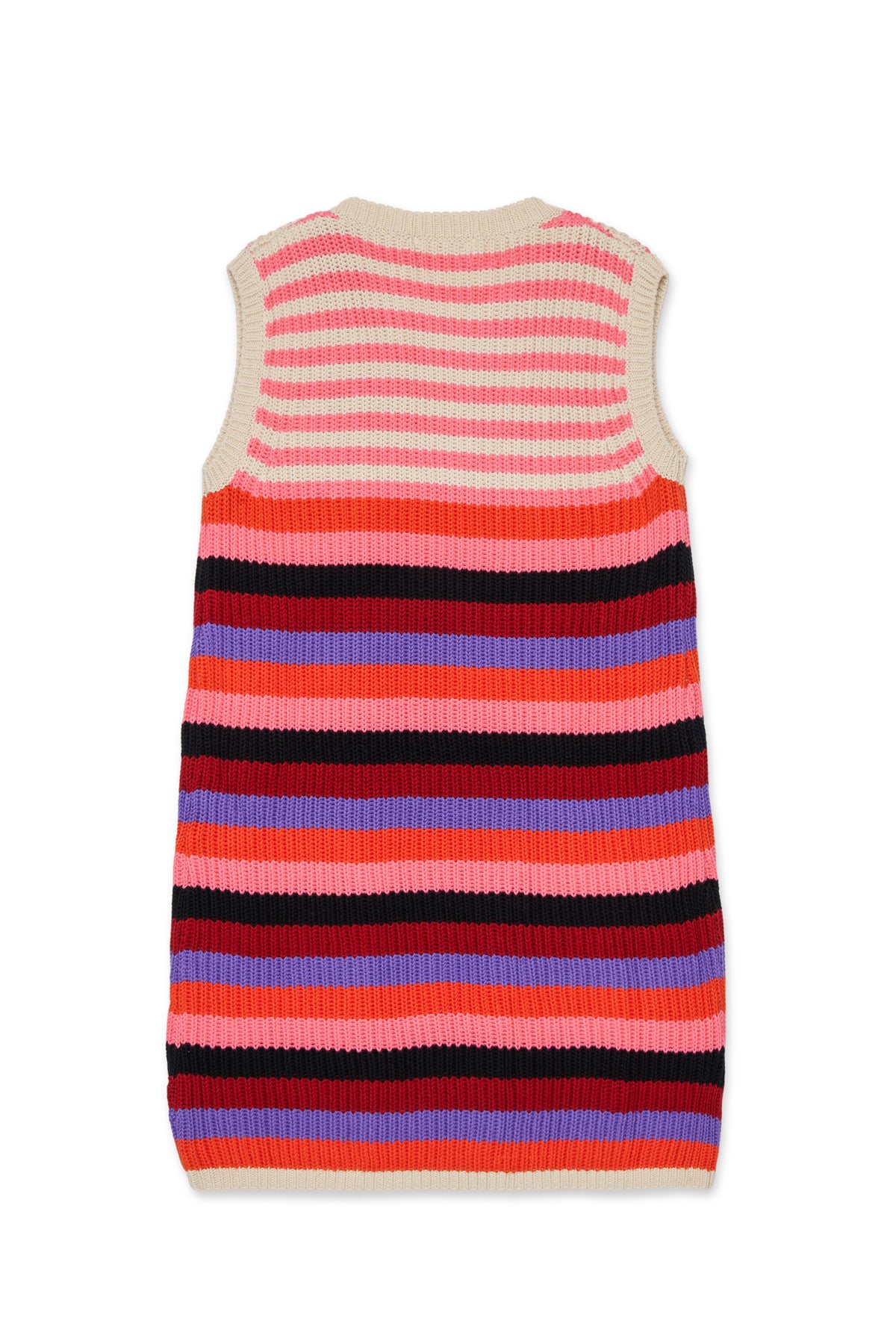 Vestido de rayas con logo