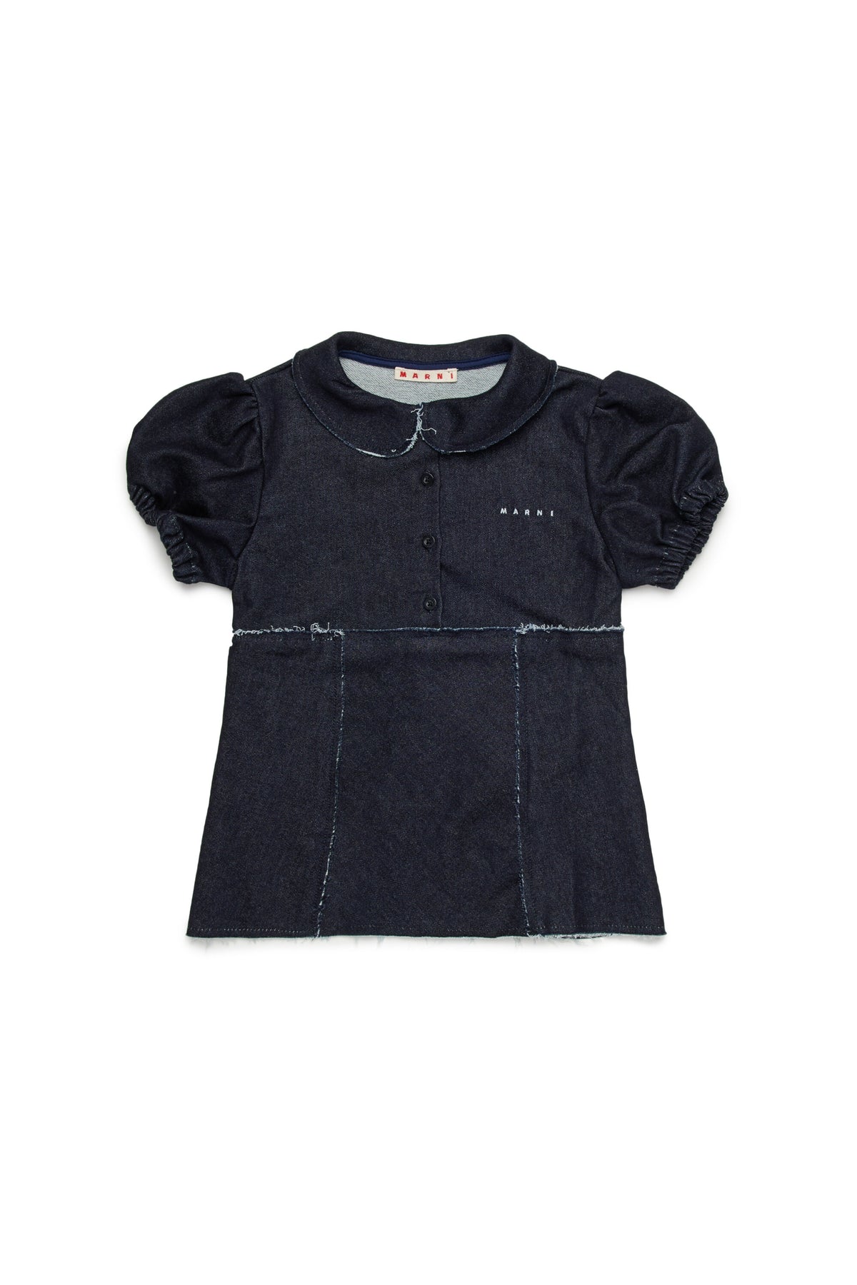 Short-sleeve denim shirt